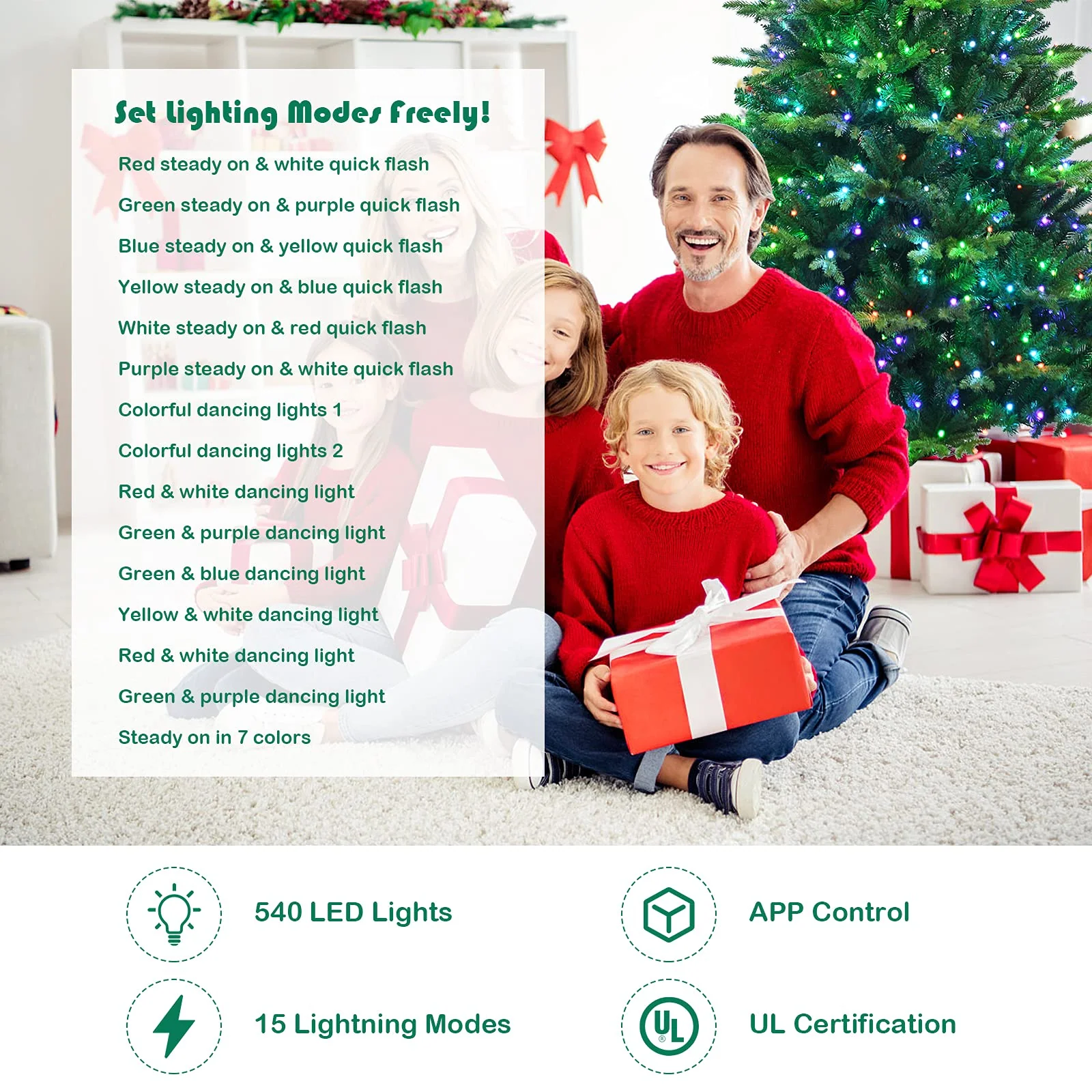 Goplus Christmas Tree, PVC & PE Branch Tips, Indoor Holiday Festival Decoration for Residential Commercial Use - Image 5