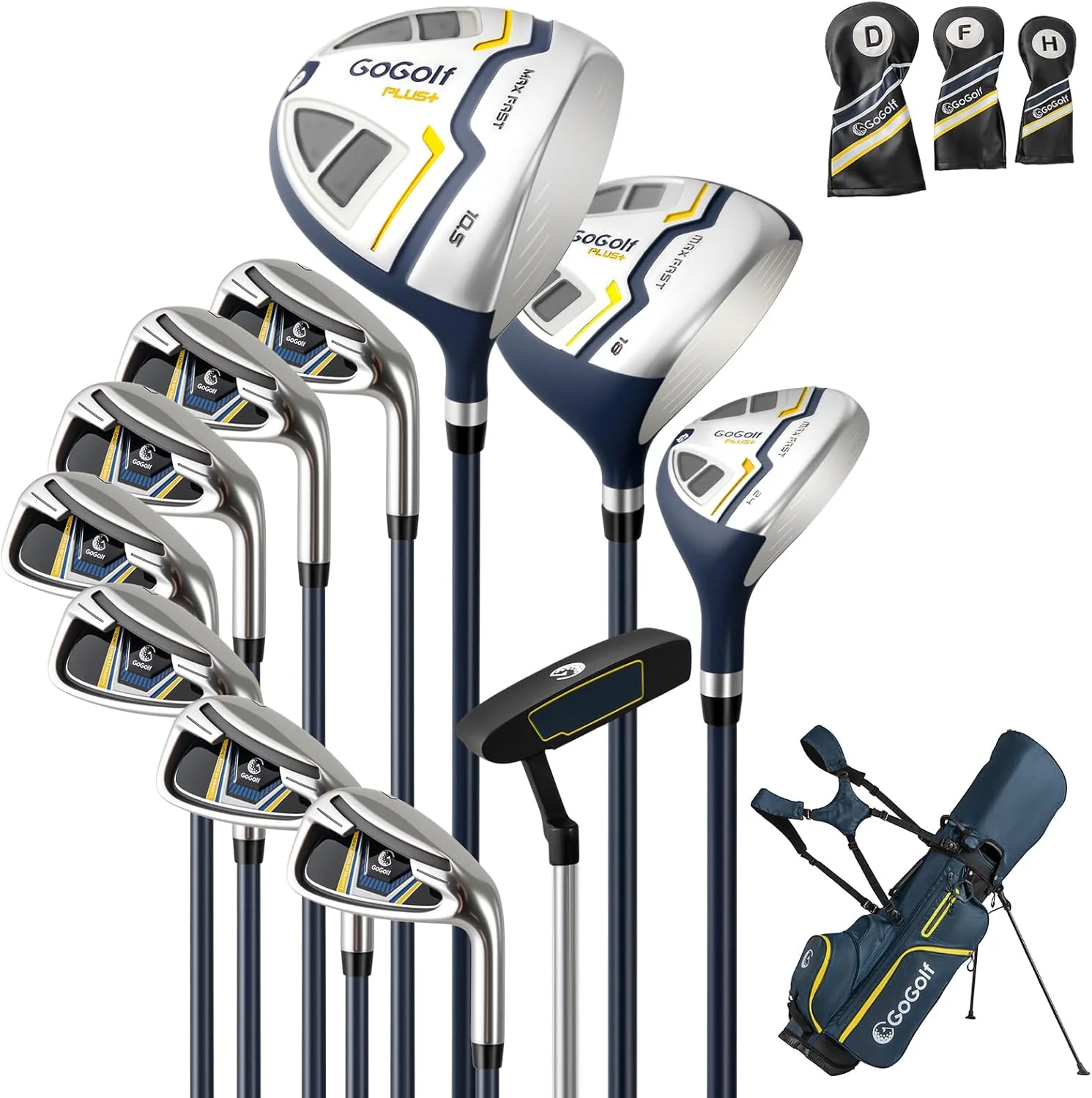 Goplus Complete Golf Club Set for Men | 12 Pieces Right Hand Golf Clubs