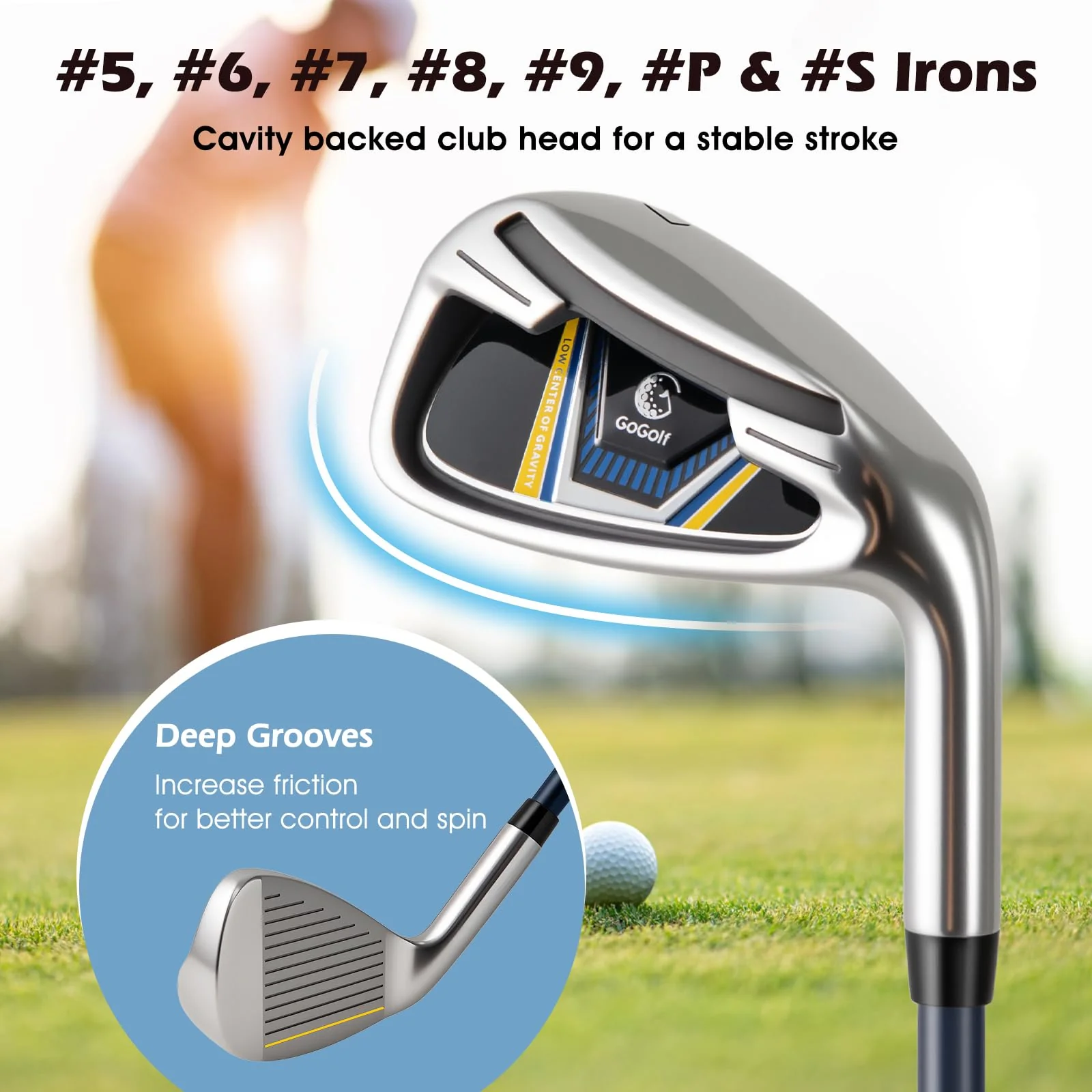 Goplus Complete Golf Club Set for Men | 12 Pieces Right Hand Golf Clubs - Image 7