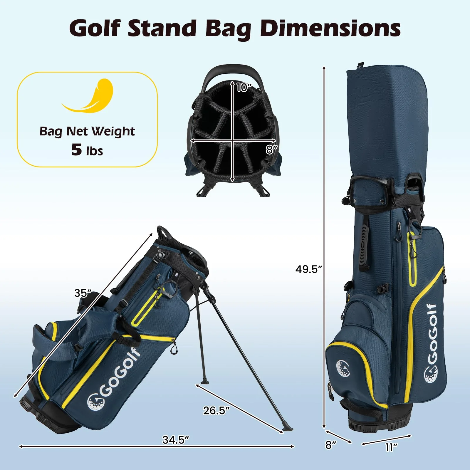 Goplus Complete Golf Club Set for Men | 12 Pieces Right Hand Golf Clubs - Image 8