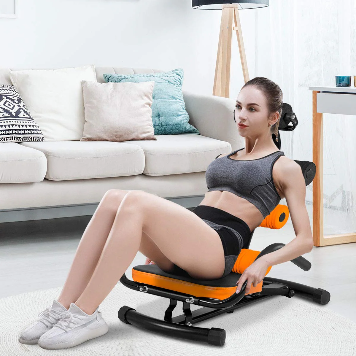 Goplus Core & Abdominal Trainers, Twister Trainer Ab Exercise Machine Height Adjustable - Image 5