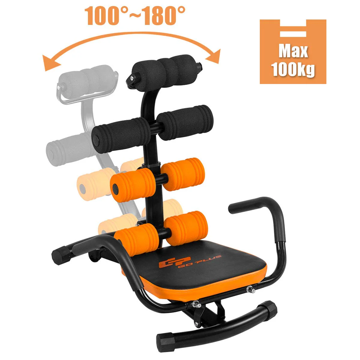 Goplus Core & Abdominal Trainers, Twister Trainer Ab Exercise Machine Height Adjustable - Image 7