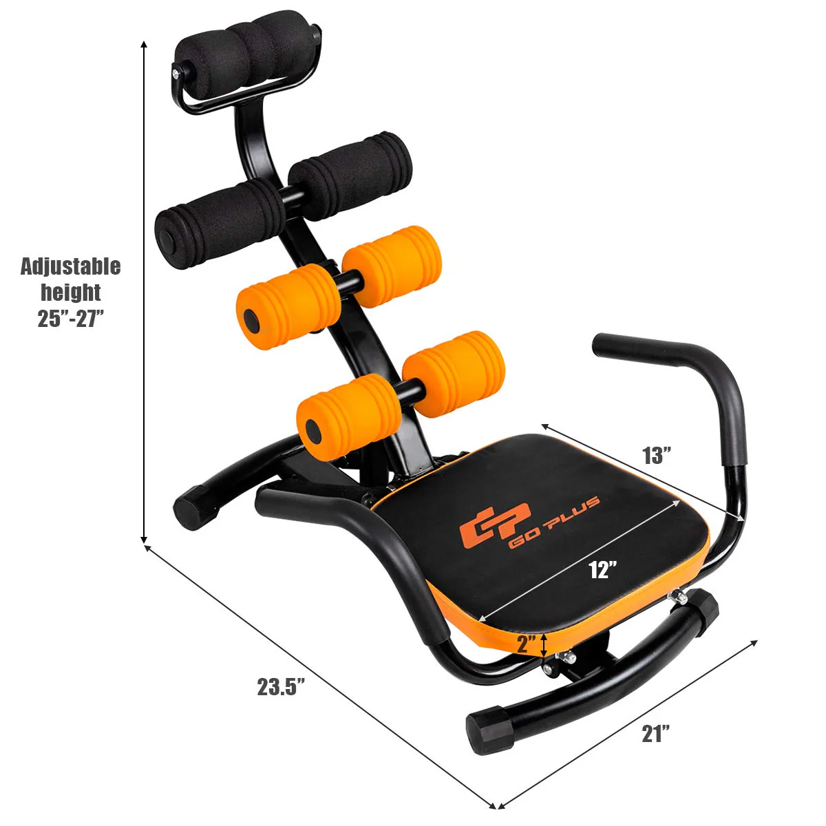 Goplus Core & Abdominal Trainers, Twister Trainer Ab Exercise Machine Height Adjustable - Image 8