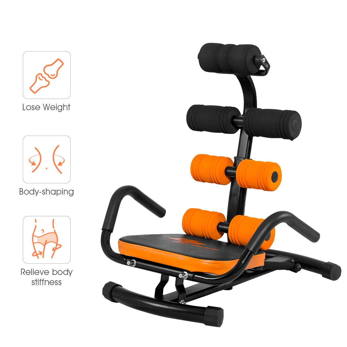 Goplus Core & Abdominal Trainers, Twister Trainer Ab Exercise Machine Height Adjustable - Image 9