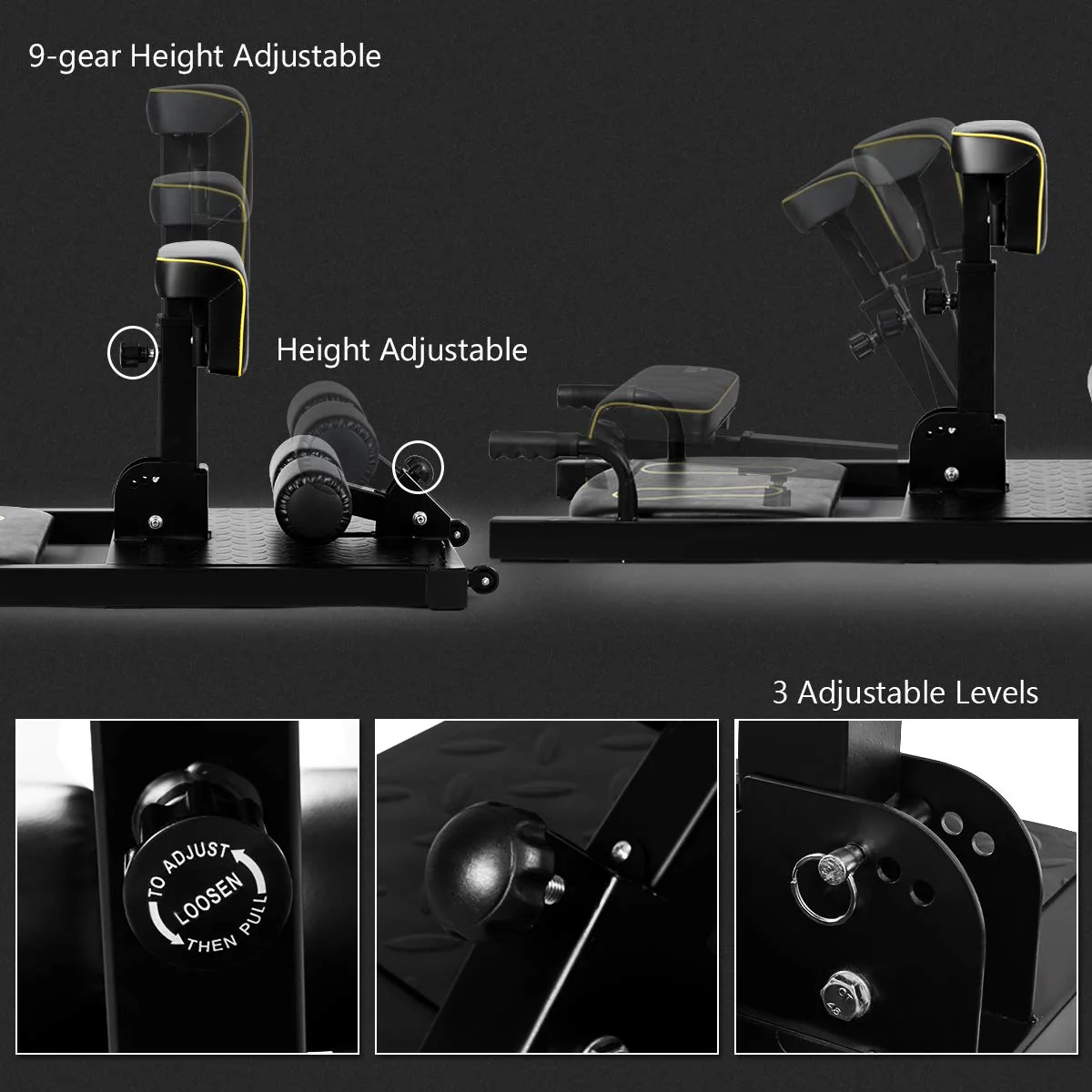 Goplus Deep Squat Machine, 8-in-1 Sissy Squat Fitness Equipment Functional Core - Image 4