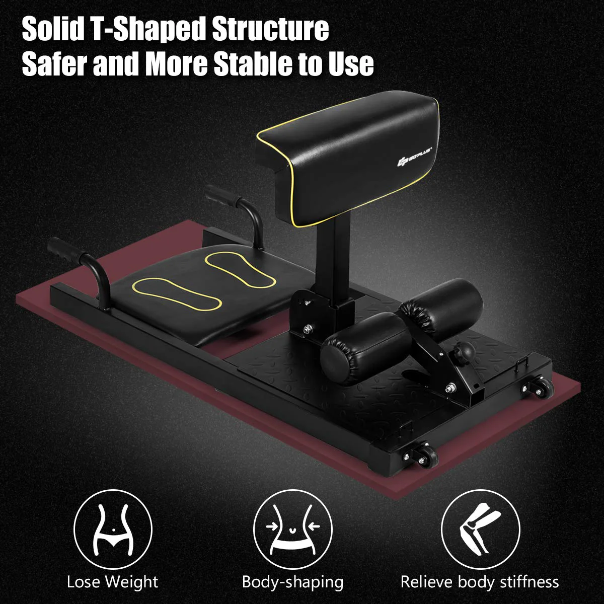 Goplus Deep Squat Machine, 8-in-1 Sissy Squat Fitness Equipment Functional Core - Image 5