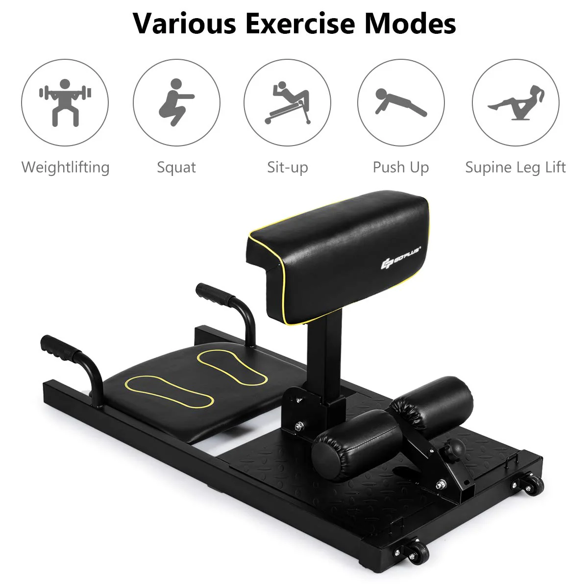 Goplus Deep Squat Machine, 8-in-1 Sissy Squat Fitness Equipment Functional Core - Image 7