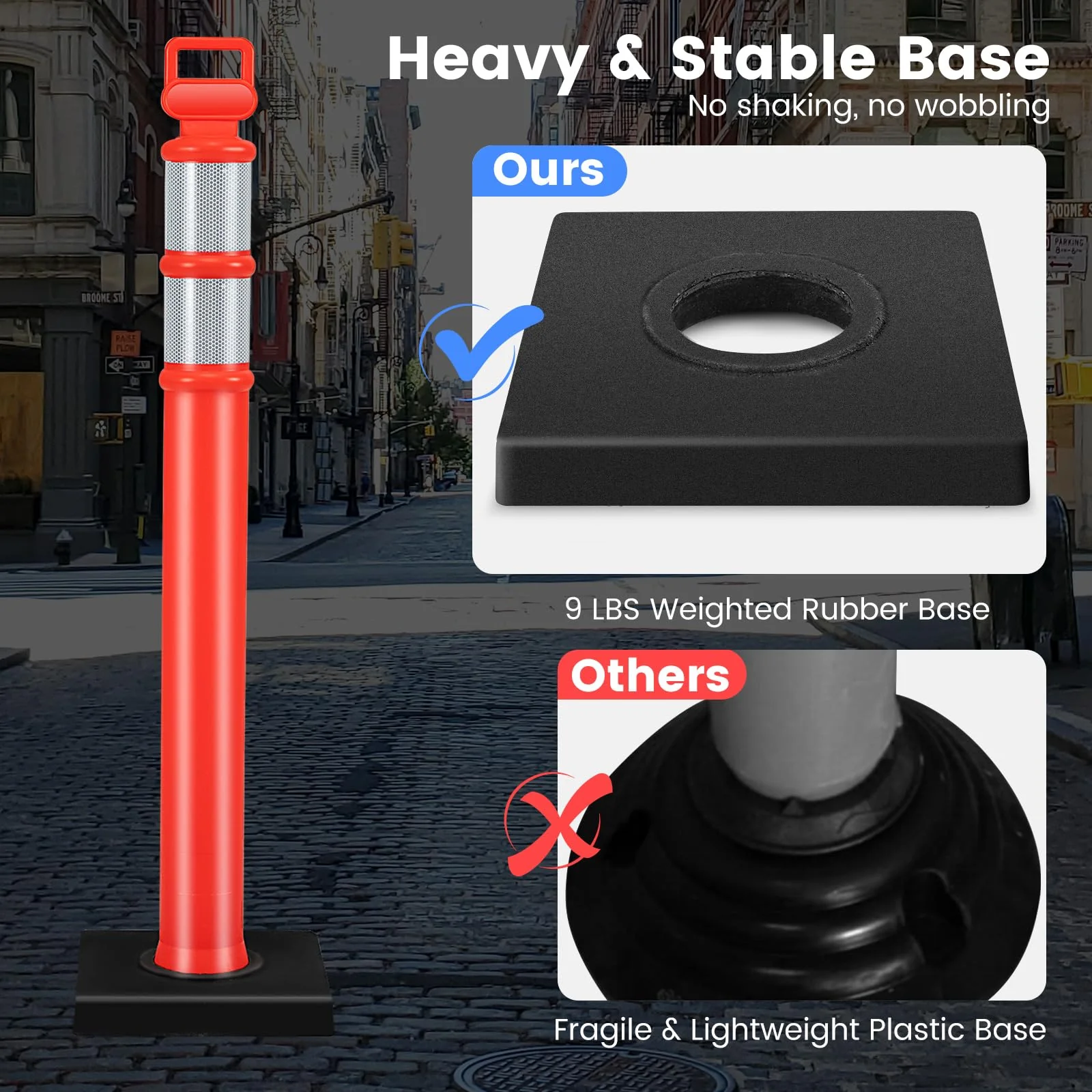 Goplus Delineator Post with Base - Image 4