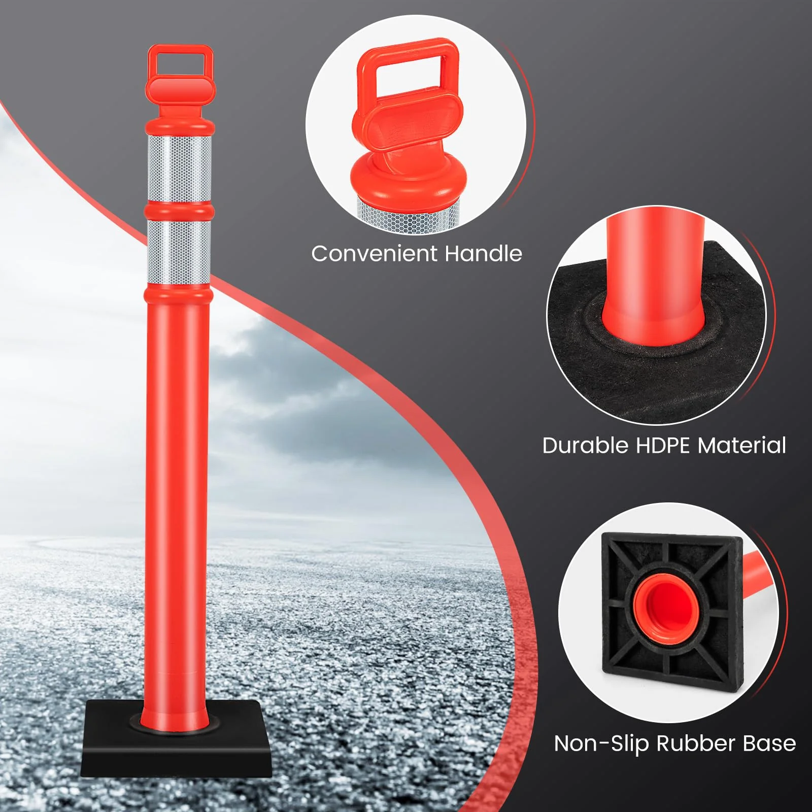 Goplus Delineator Post with Base - Image 8