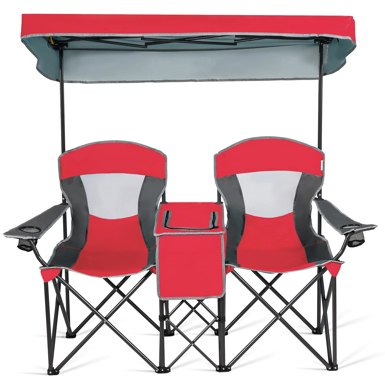 Goplus Double Camping Seat w/Shade Canopy - Image 11