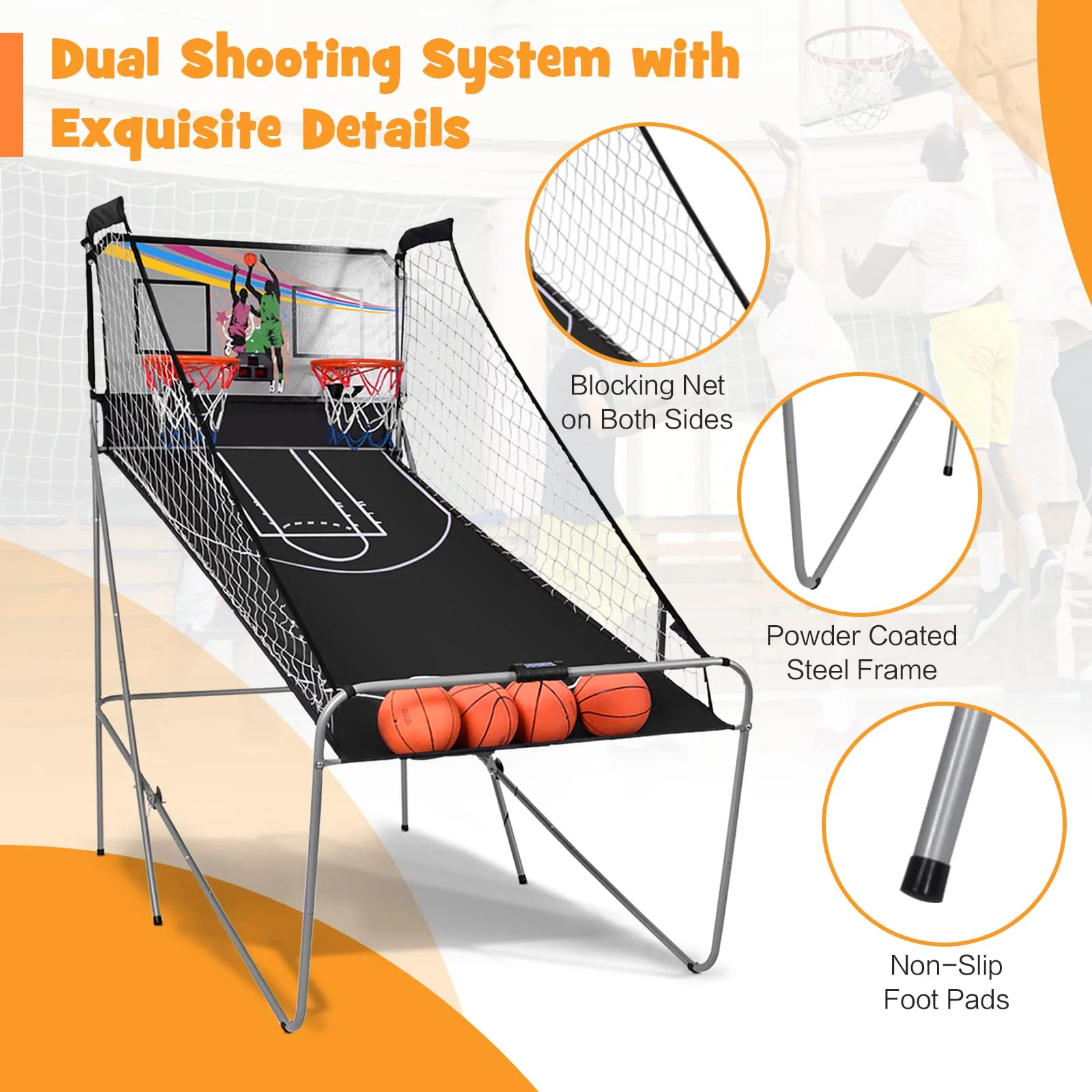 Goplus Dual Shot Basketball Arcade Game - Image 7