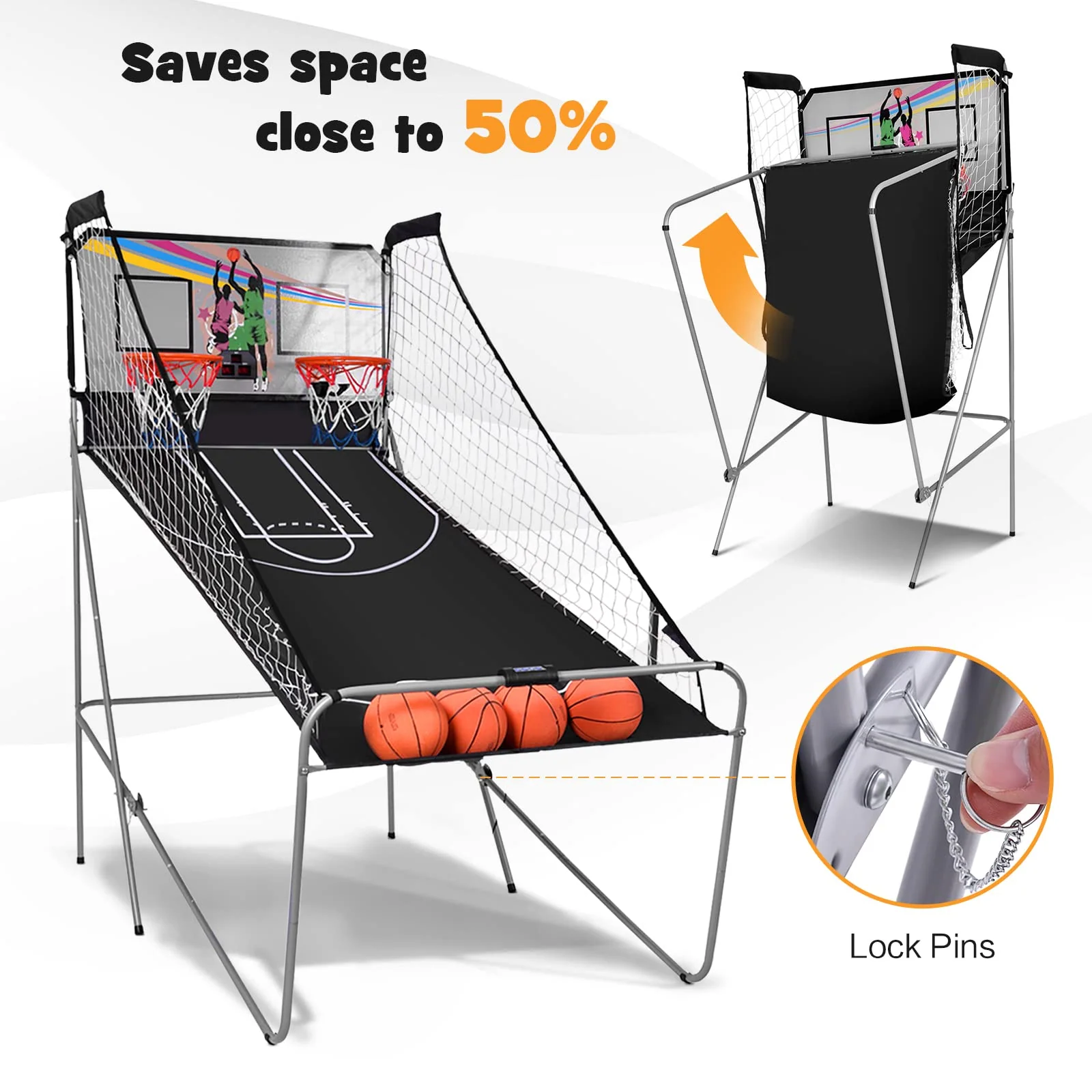 Goplus Dual Shot Basketball Arcade Game - Image 8