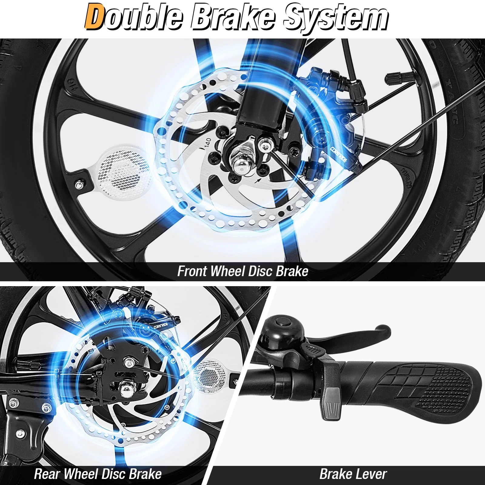 Goplus Electric Bike for Adults, 16" Folding Ebike w/Pedals, 650W Brushless Motor, 42V 10.4Ah Removable Battery - Image 5