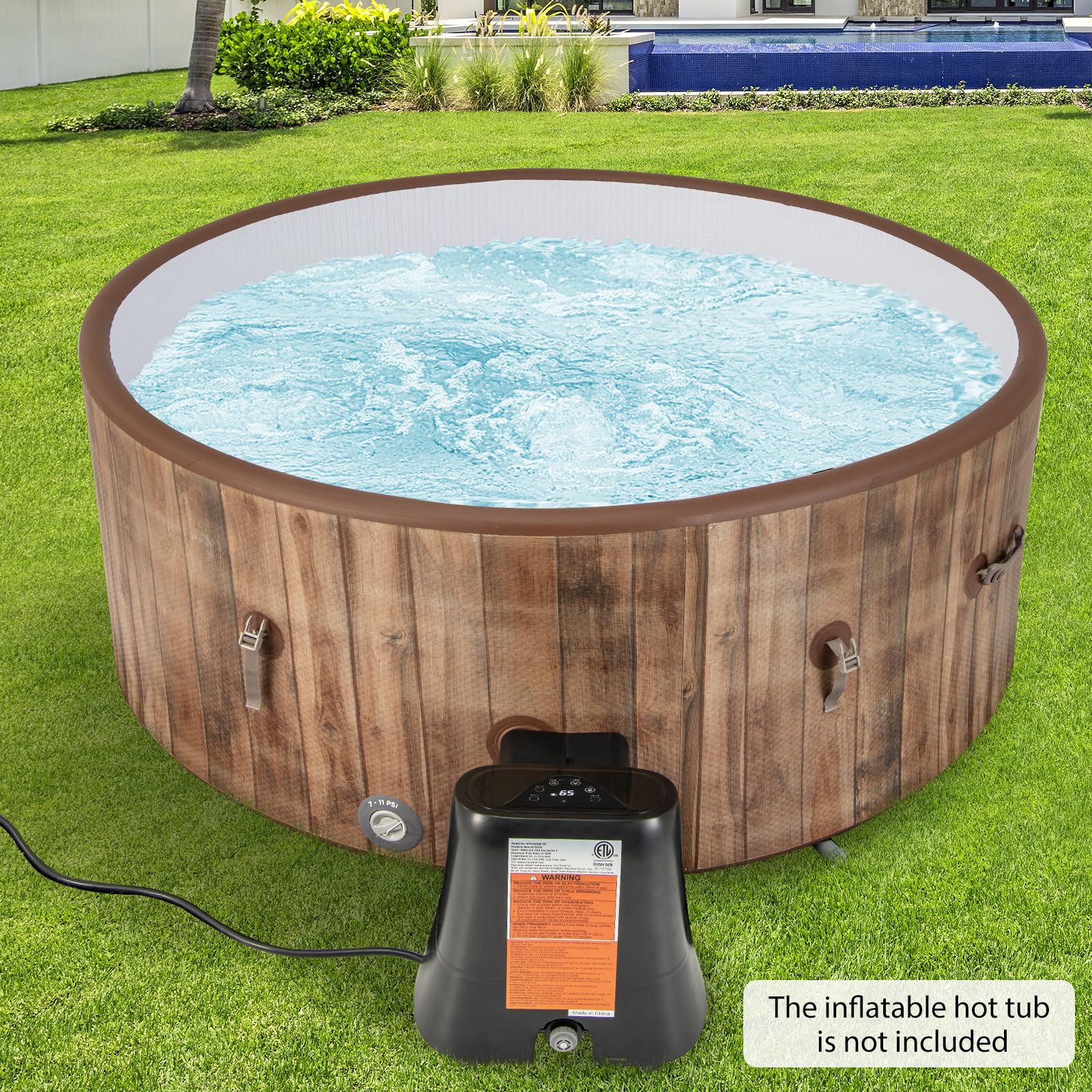 Goplus Electric Heater Pump for Inflatable Hot Tub, 1350W SPA Control Center for Bubble, Filtration & Heating - Image 9
