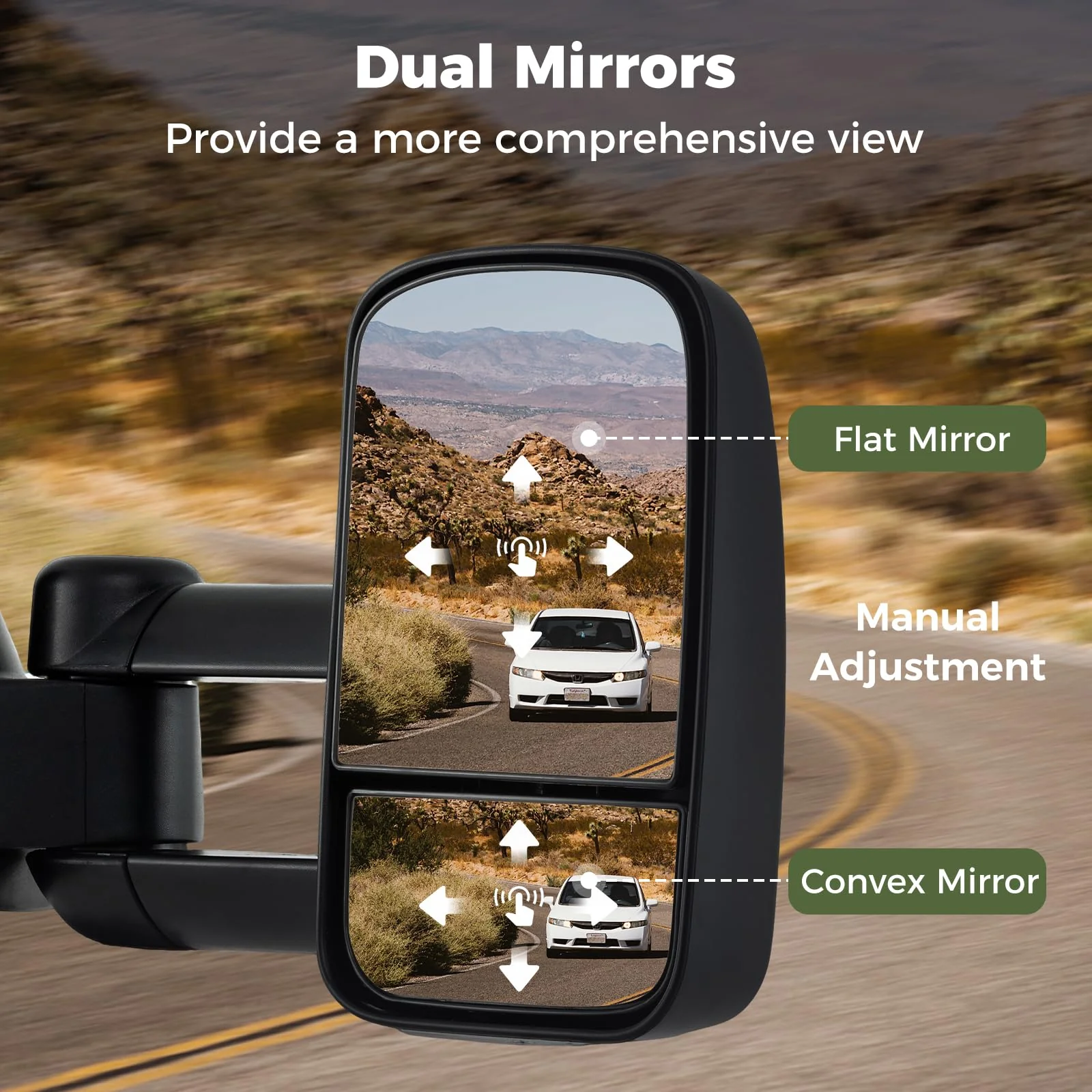 Goplus Extenable Tow Mirrors for 1999-2006 Chevy Silverado GMC Sierra 1500 2500HD 3500HD - Image 3