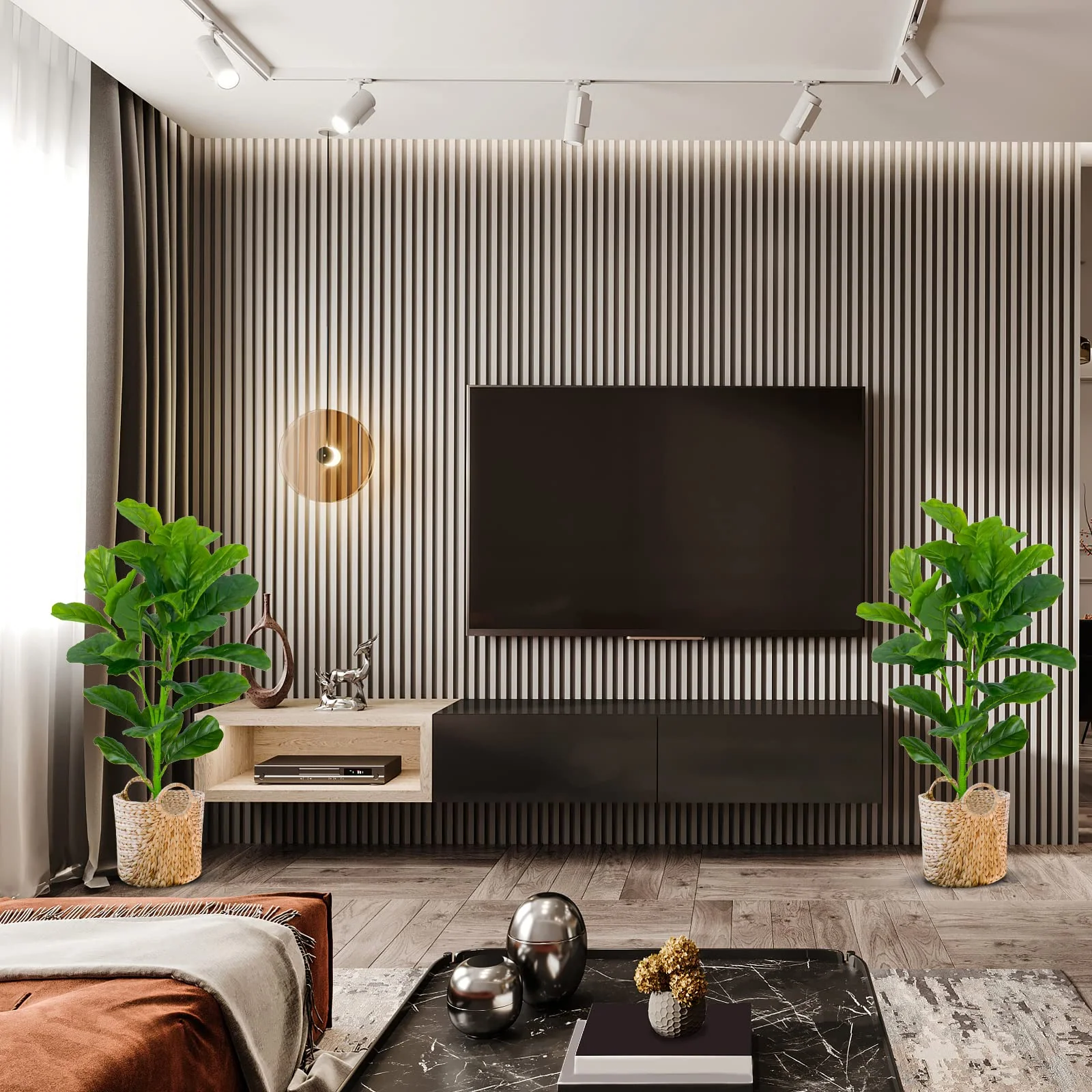 Goplus Fake Fiddle Leaf Fig Tree - Image 2