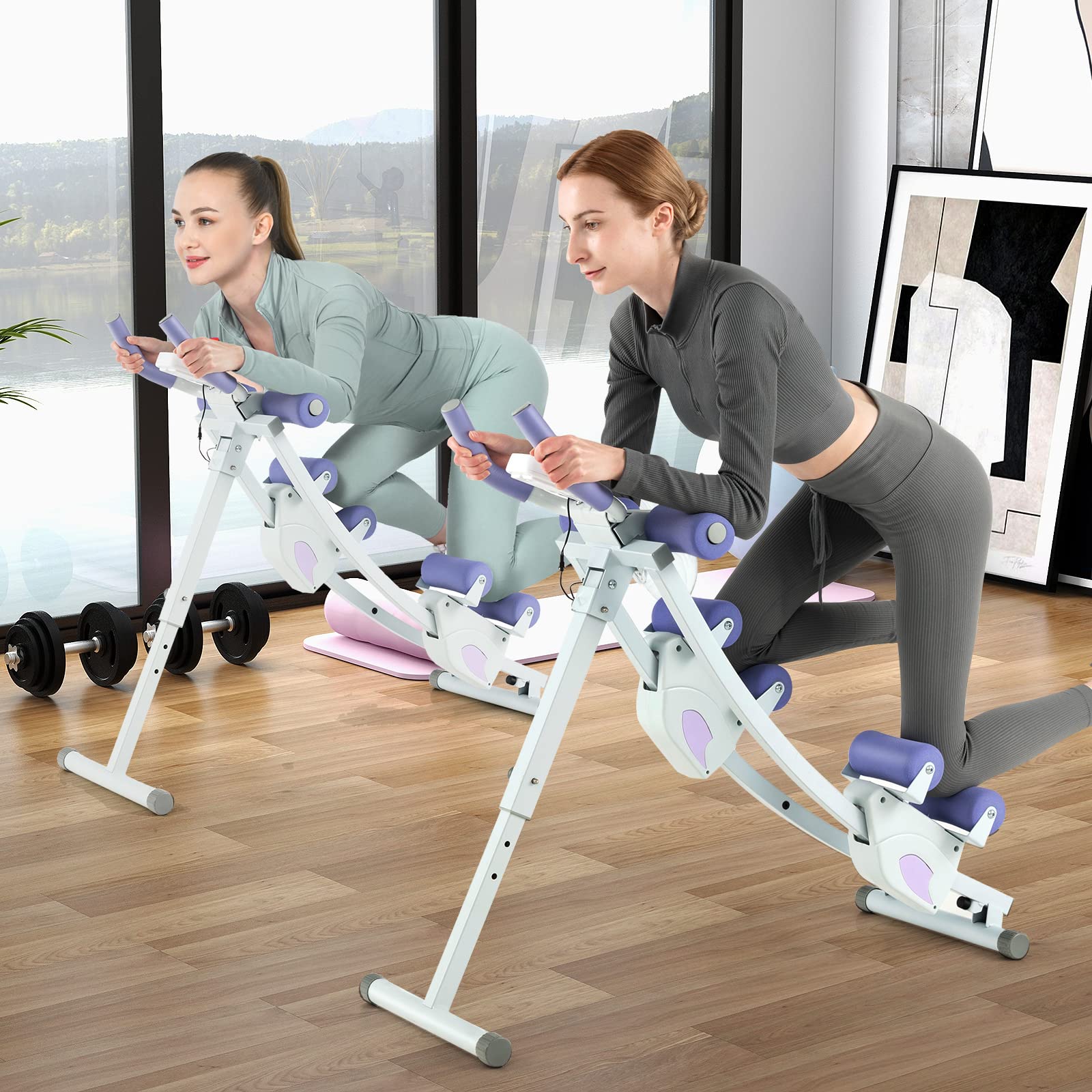 Goplus Foldable Core Abdominal Trainer, AB Workout Machine Exercise Equipment - Image 9