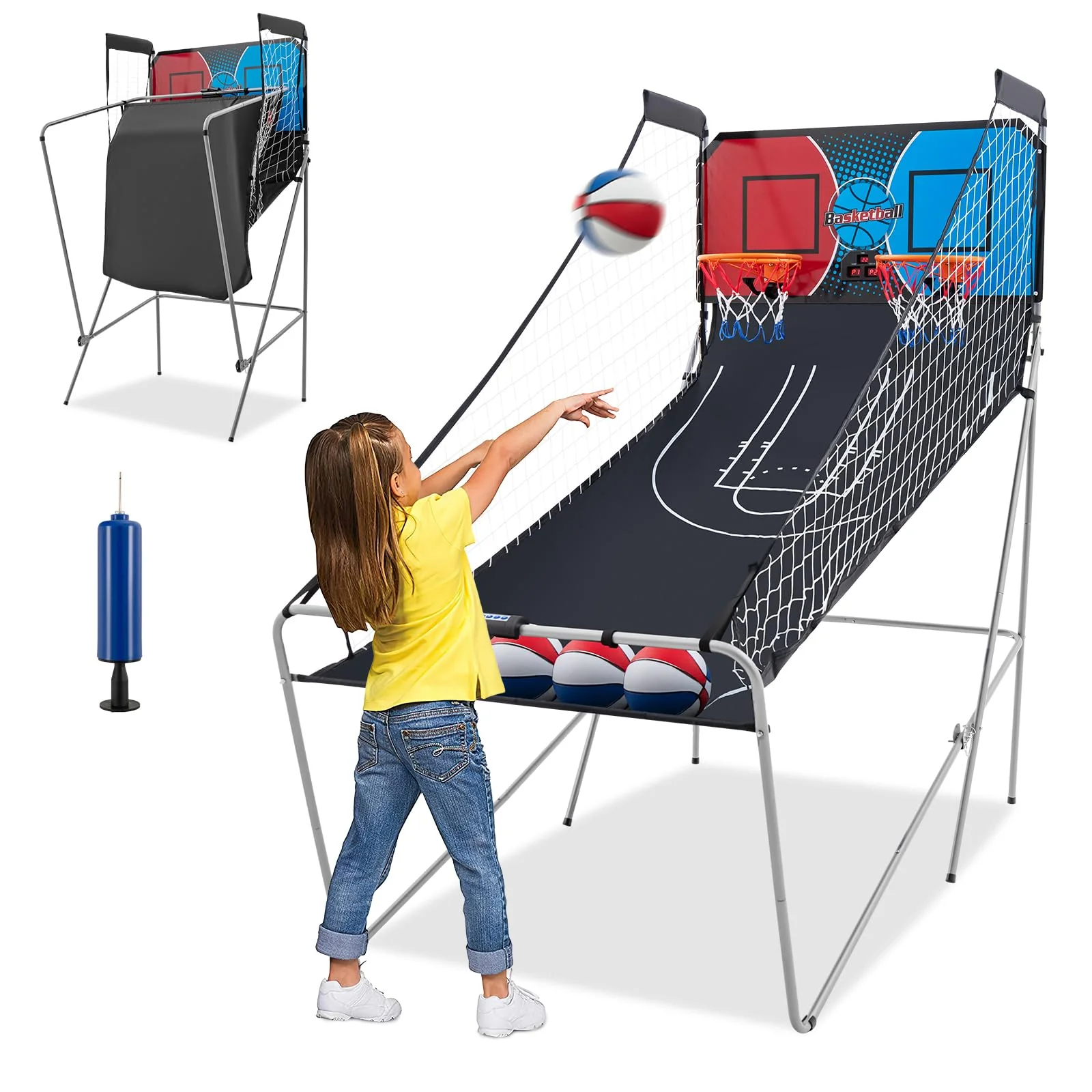 Goplus Foldable Dual Shot Basketball Arcade Game - Image 10