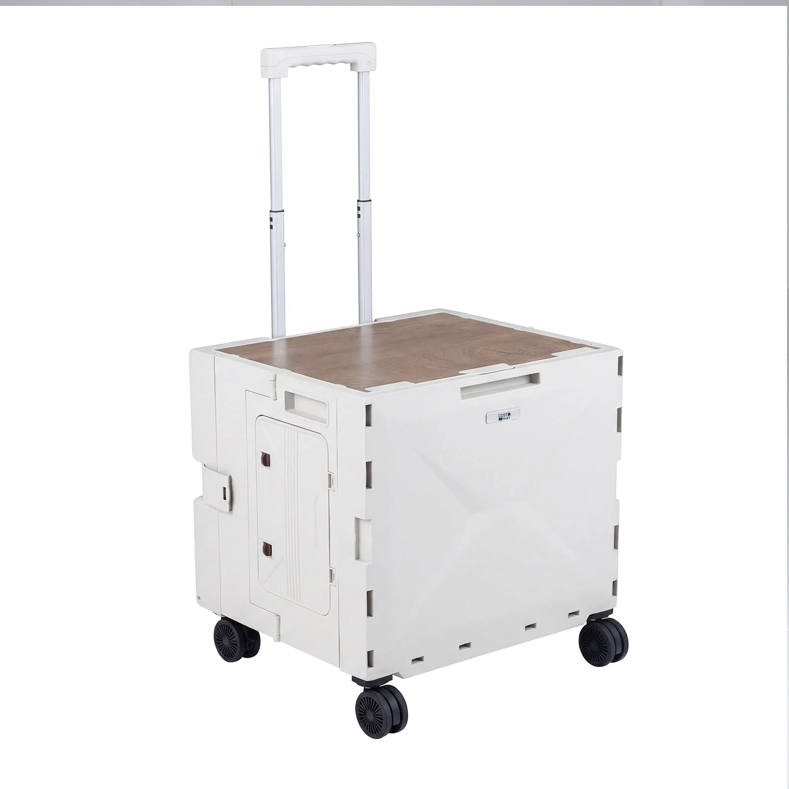 Goplus Foldable Utility Cart on 4 Rotate Wheels - Image 11