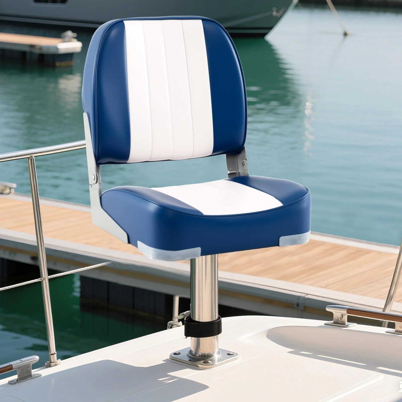 Goplus 2-Pack Folding Boat Seat with Stainless Steel Screws & Aluminum Hinges - Image 9