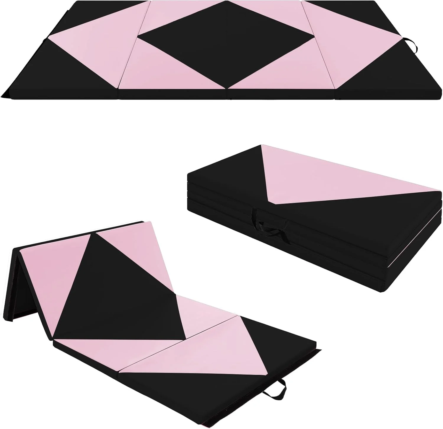 Goplus 8' x 4' x 2" Folding Tumbling Mat with Carry Handles Hook & Loop Fasteners - Image 13