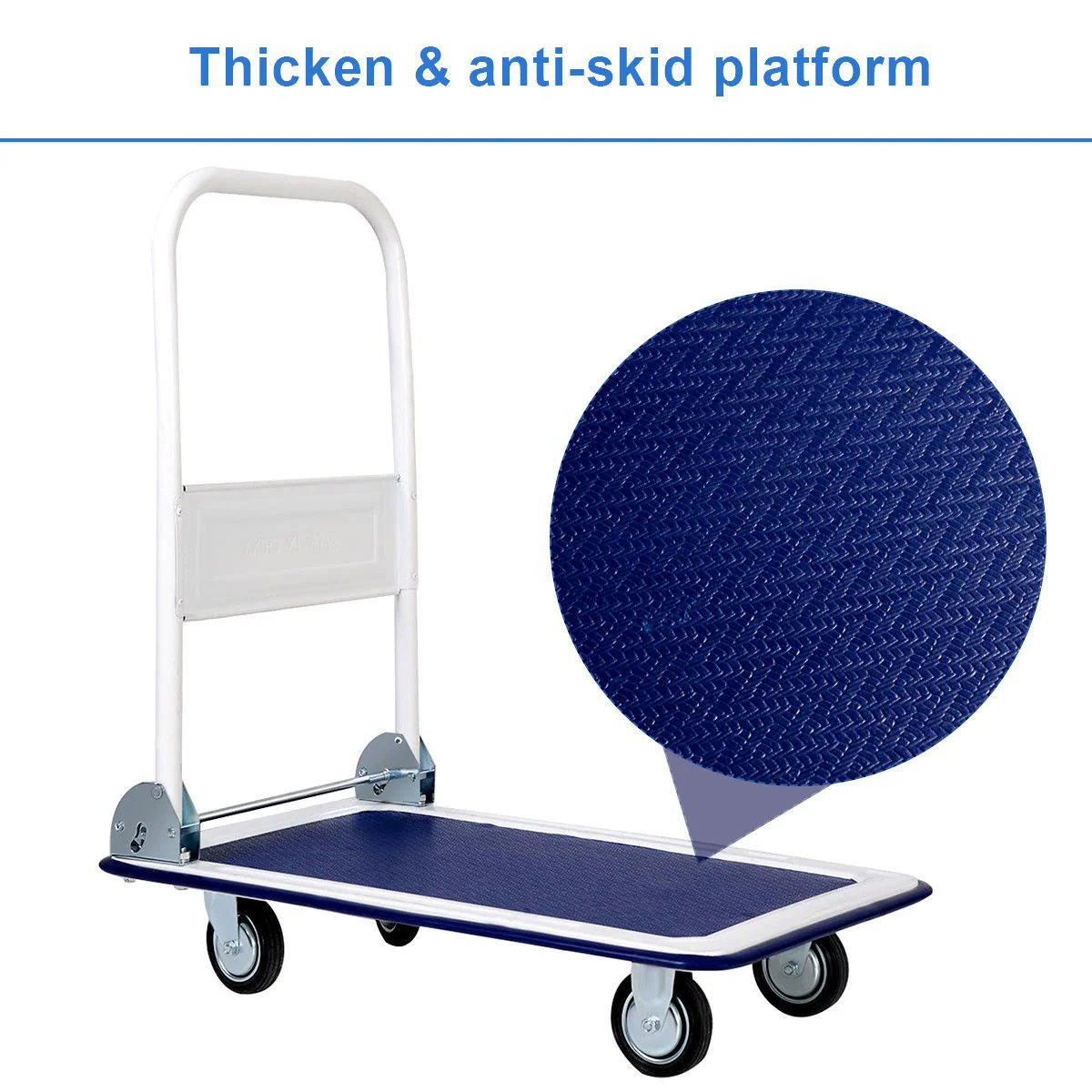 Goplus Folding Platform Cart 330LBS Rolling Flatbed Cart - Image 5