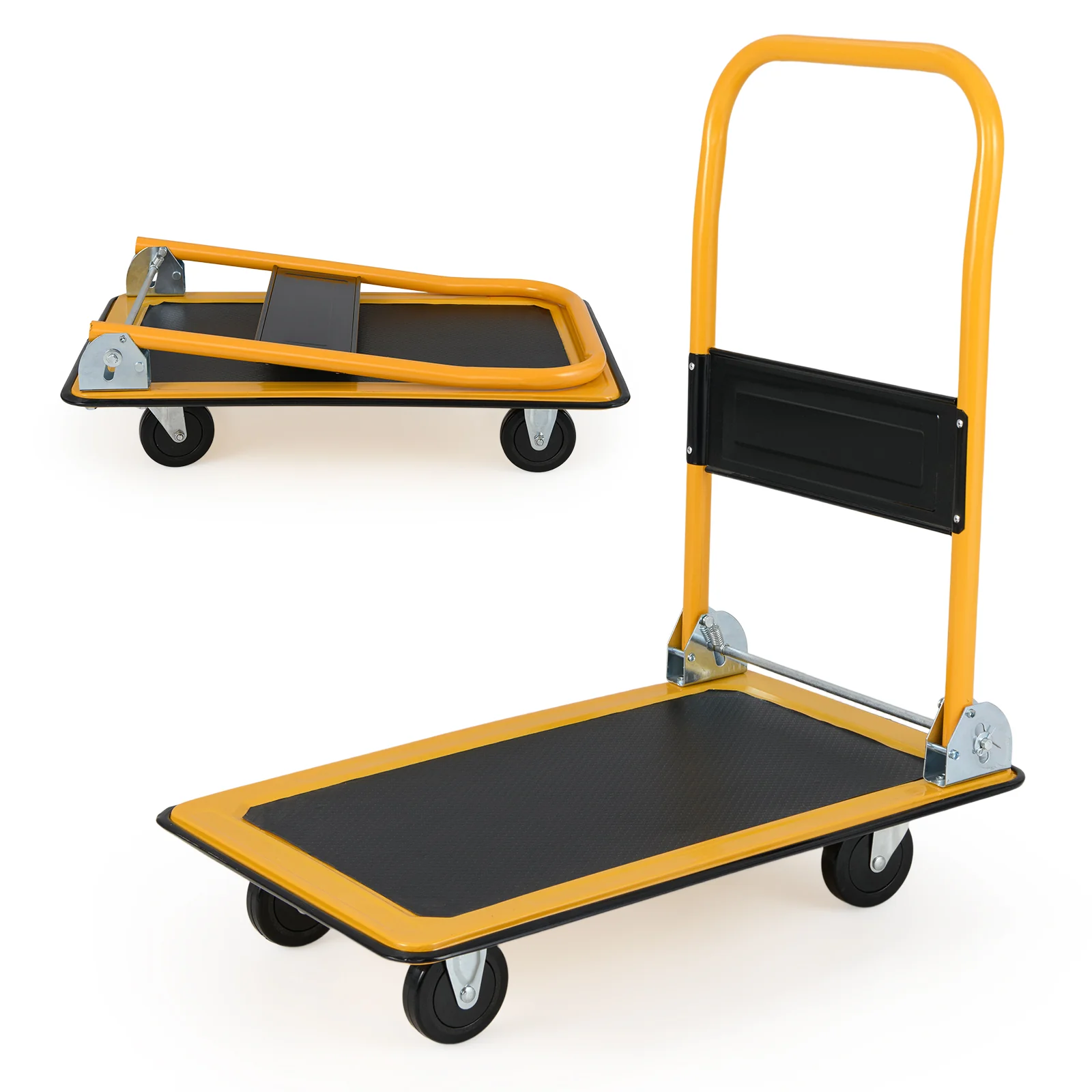 Goplus Folding Platform Cart 330LBS Rolling Flatbed Cart - Image 9