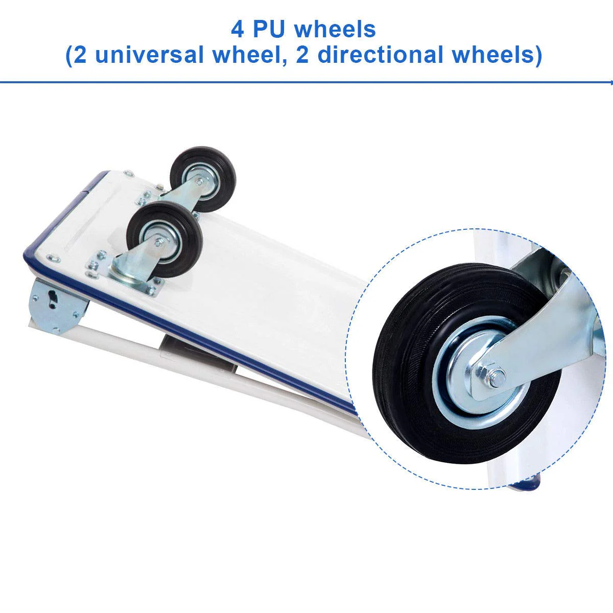 Goplus Folding Platform Cart 660 LBS Rolling Flatbed Cart - Image 5