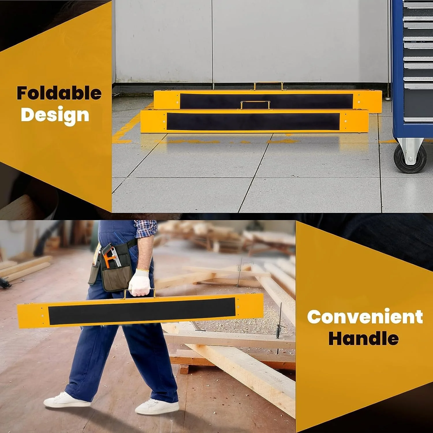 Goplus Folding Portable Work Horse with Fast Open Legs 2 Pack - Image 2