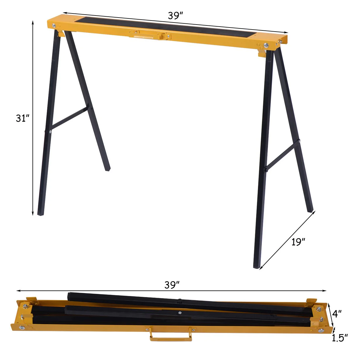 Goplus Folding Portable Work Horse with Fast Open Legs 2 Pack - Image 7