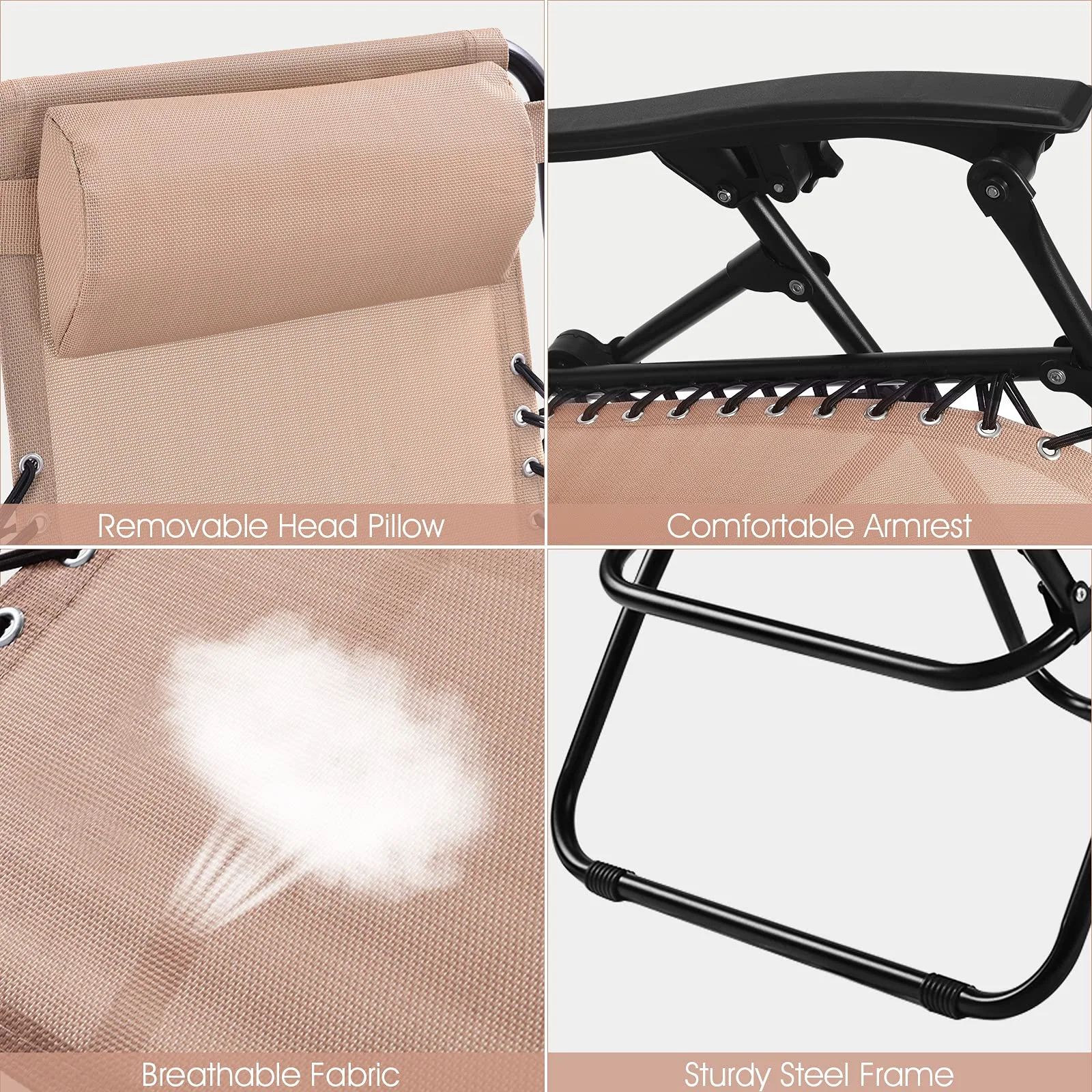 Goplus Folding Zero Gravity Reclining Lounge Chairs - Image 18