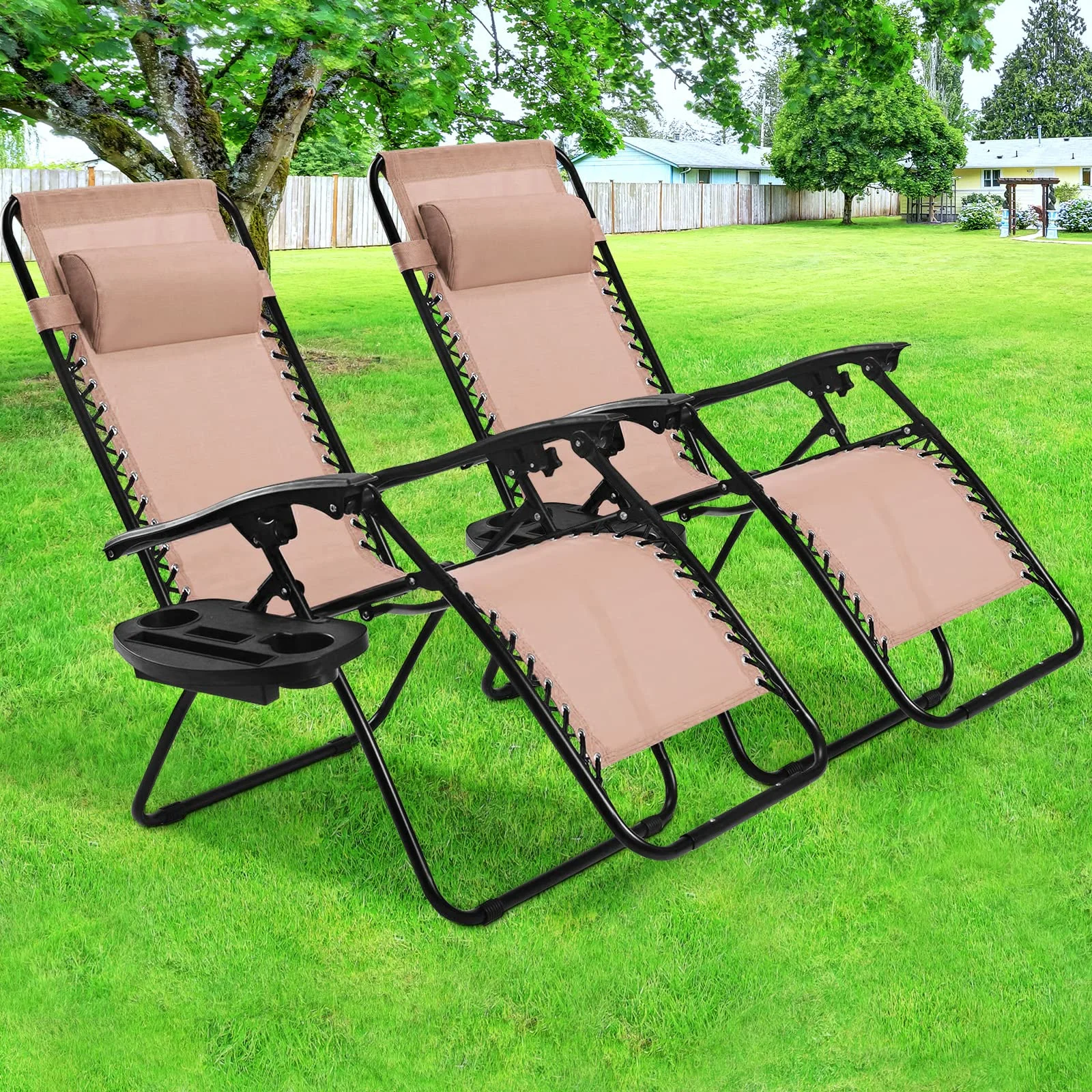 Goplus Folding Zero Gravity Reclining Lounge Chairs - Image 20