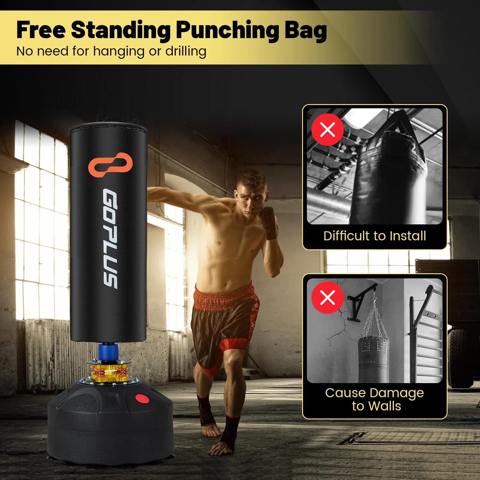 Goplus Freestanding Punching Bag - Image 8
