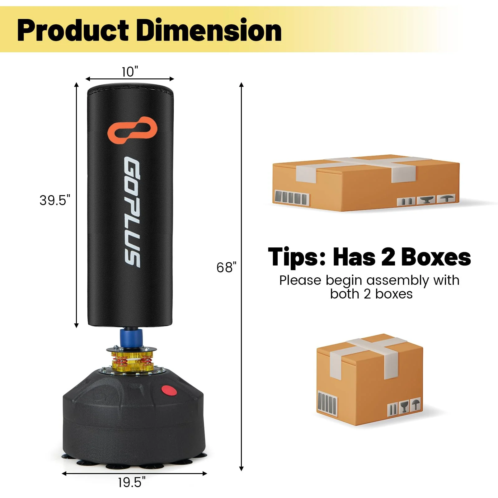 Goplus Freestanding Punching Bag - Image 9