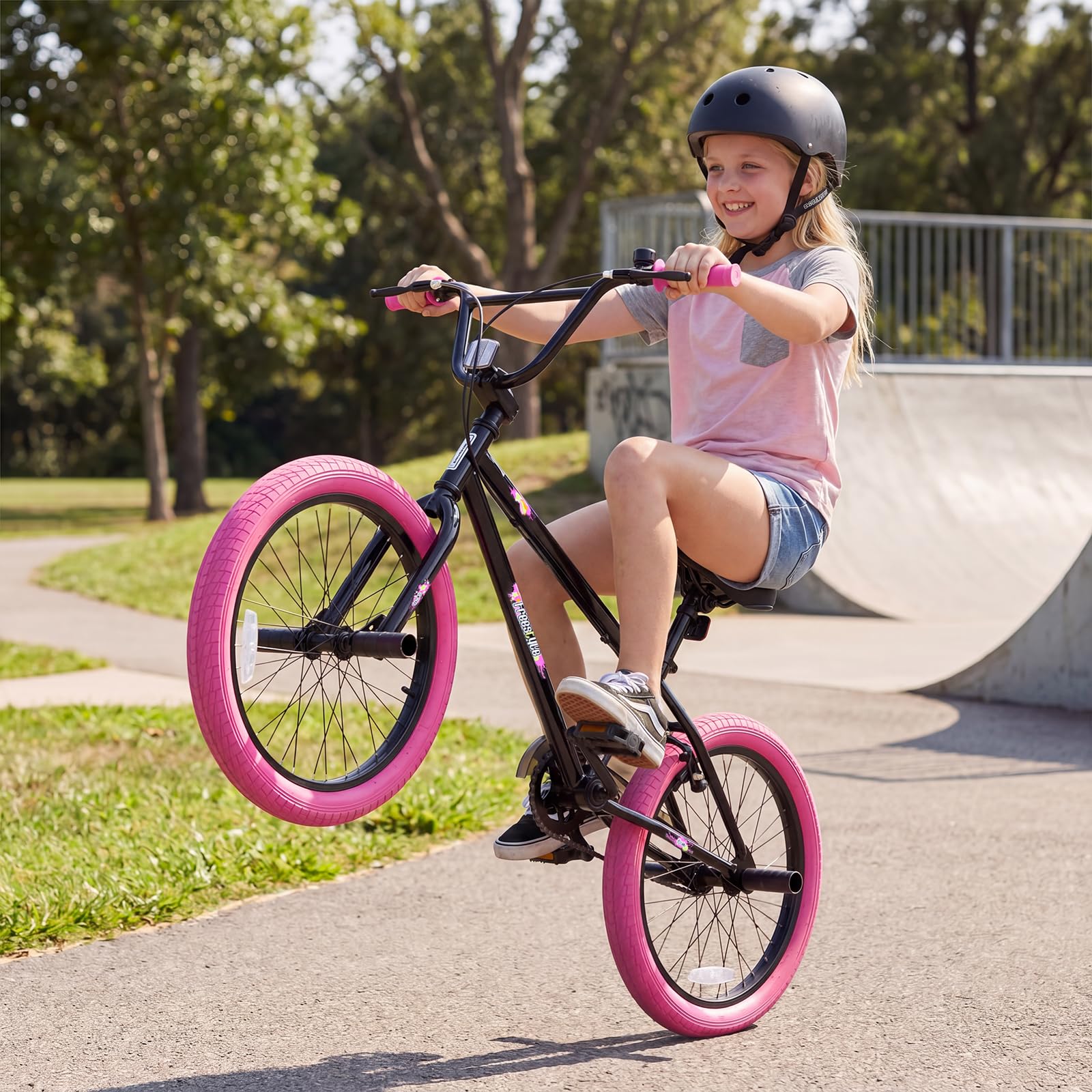 Goplus Freestyle BMX Bike 20" Trick Bicycle w/ 360 Degree Steering - Image 7