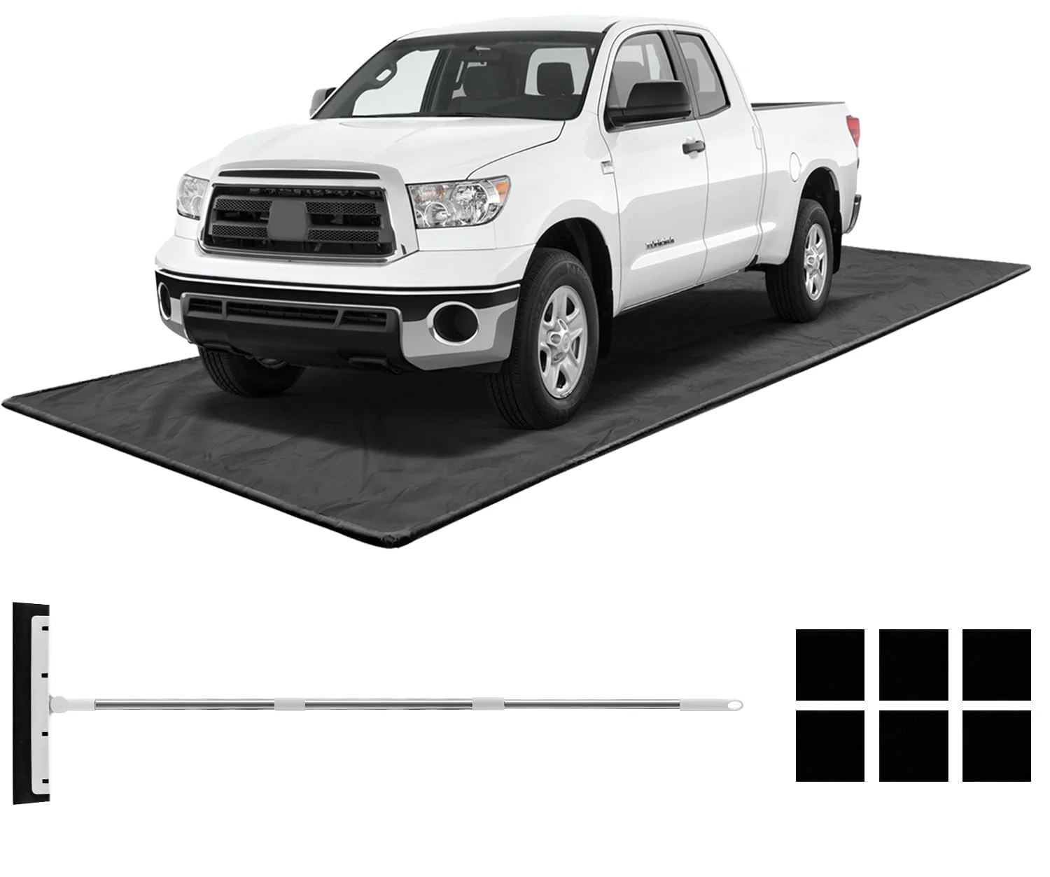 Goplus Garage Floor Mat, 22β x 9β Garage Mat for Under Car, Waterproof Protection from Snow Rain Mud