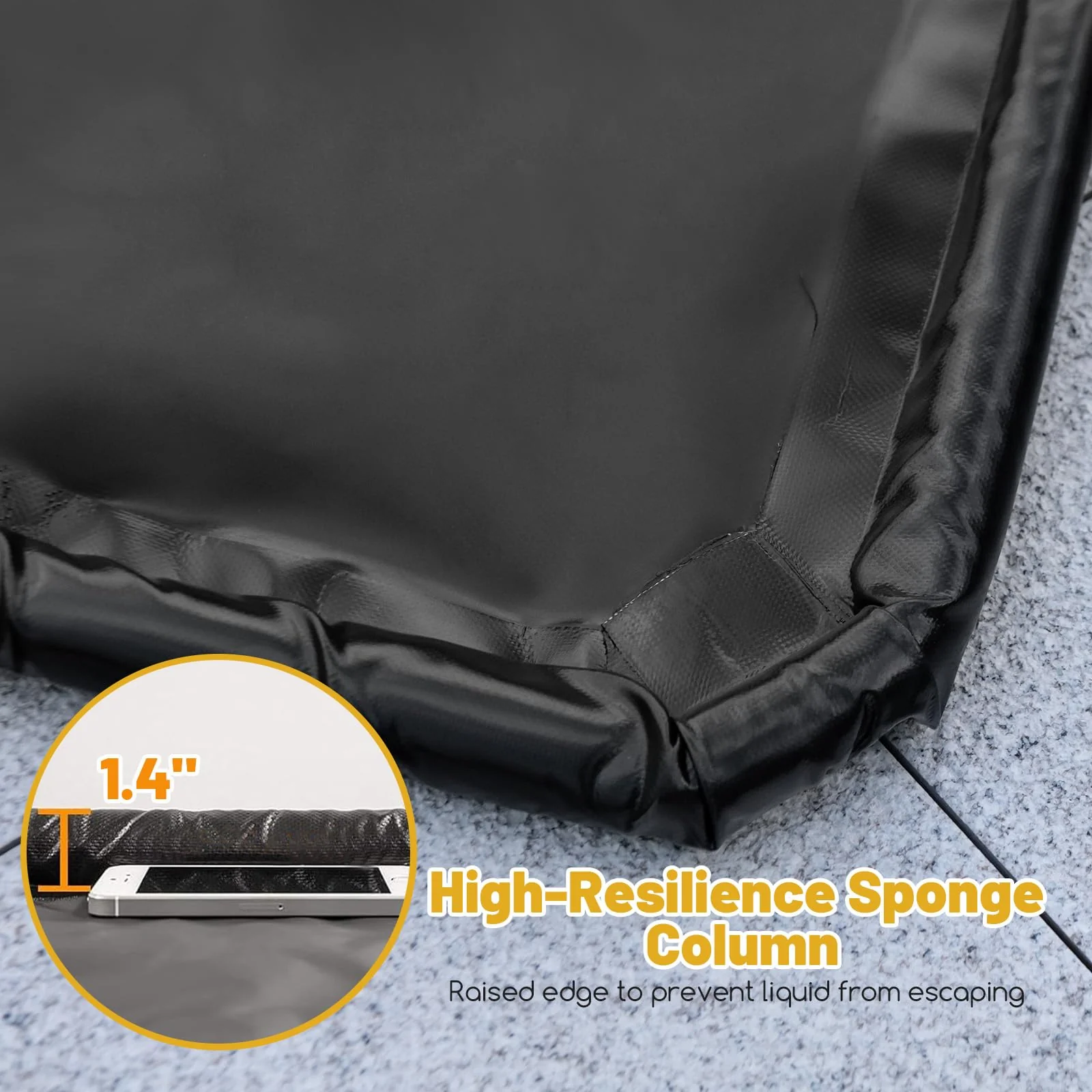 Goplus Garage Floor Mat, 22β x 9β Garage Mat for Under Car, Waterproof Protection from Snow Rain Mud - Image 3