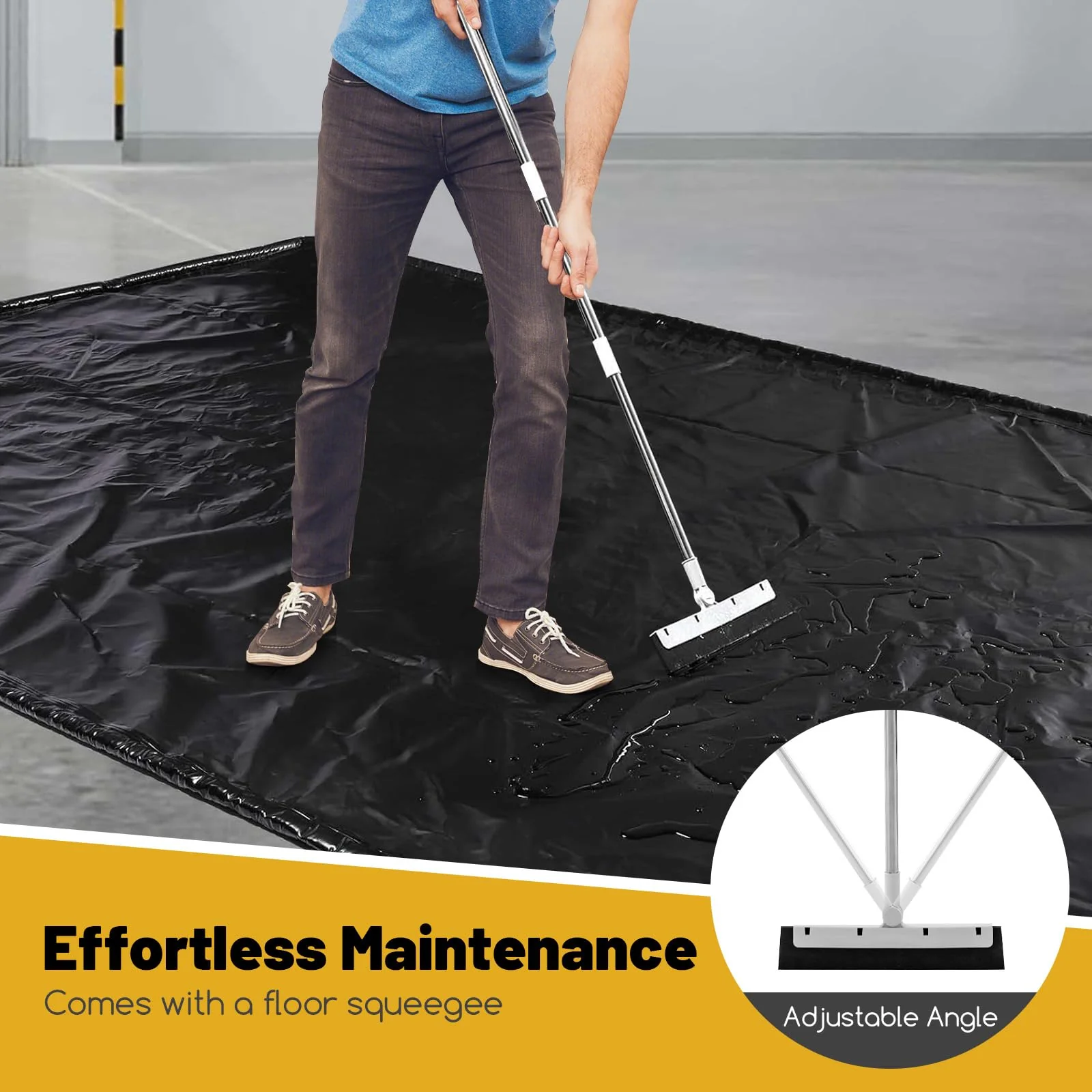 Goplus Garage Floor Mat, 22β x 9β Garage Mat for Under Car, Waterproof Protection from Snow Rain Mud - Image 4