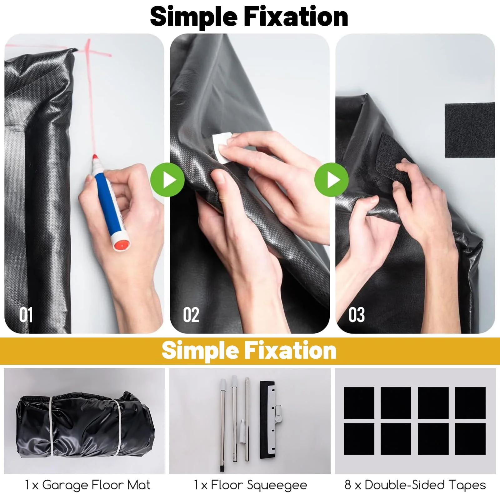 Goplus Garage Floor Mat, 22β x 9β Garage Mat for Under Car, Waterproof Protection from Snow Rain Mud - Image 6