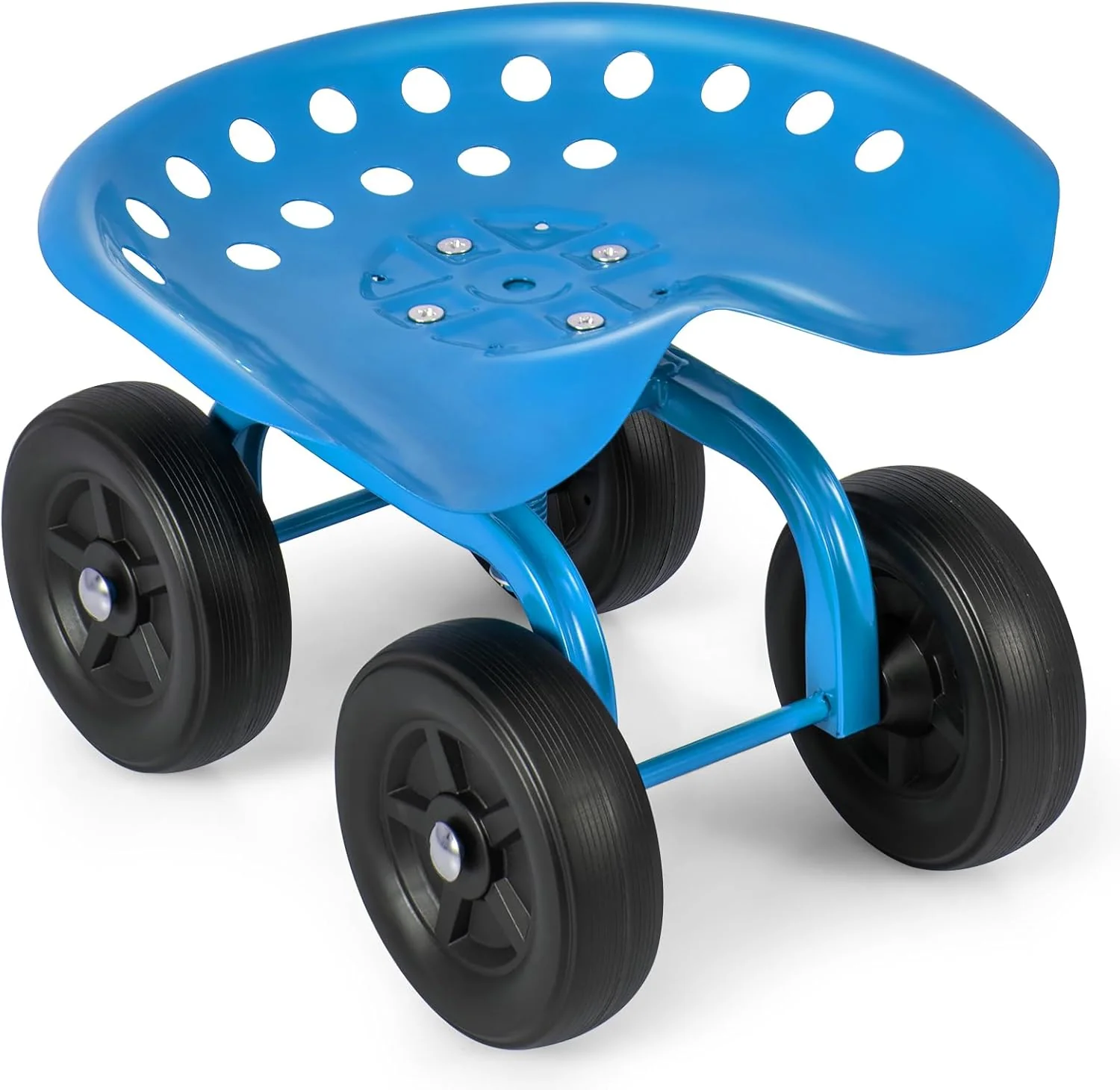 Goplus Garden Cart with Wheels, Utility Stool Cart w/Adjustable 360 Degree Swivel Seat - Image 8