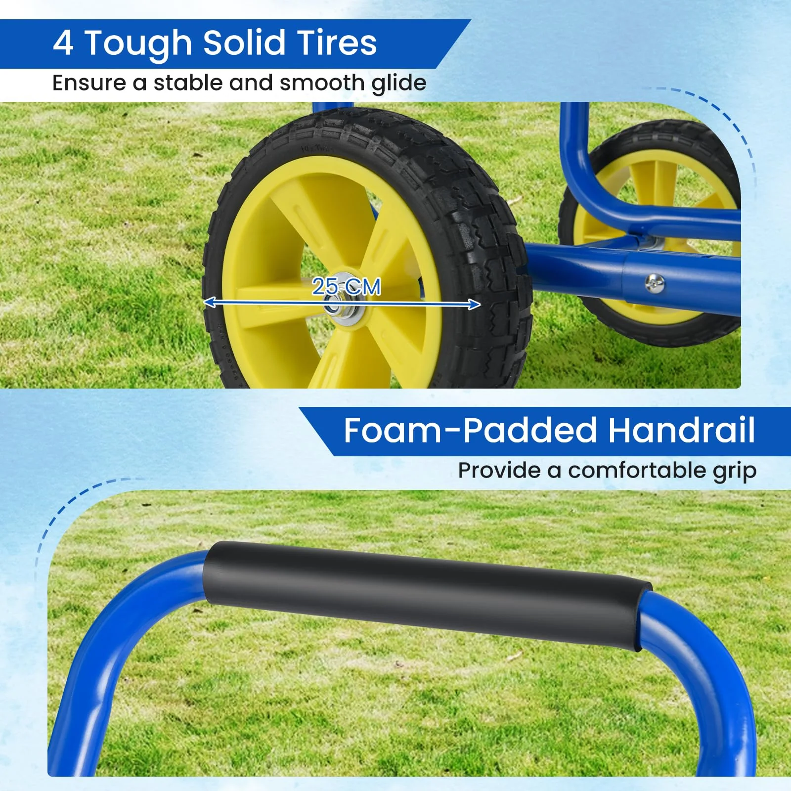 Goplus Garden Hose Reel Cart | 300 FT of 5/8" Large Capacity - Image 9