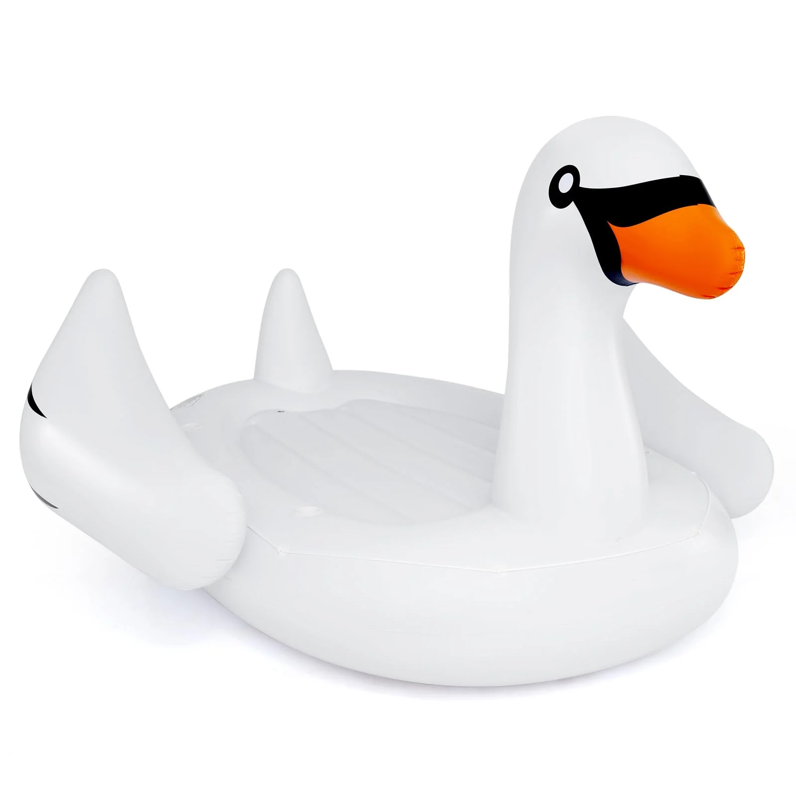 Goplus Giant Flamingo Pool Float, 4 People Inflatable Pool Raft w/Air Pump & Cup Holders for Adults Kids - Image 7