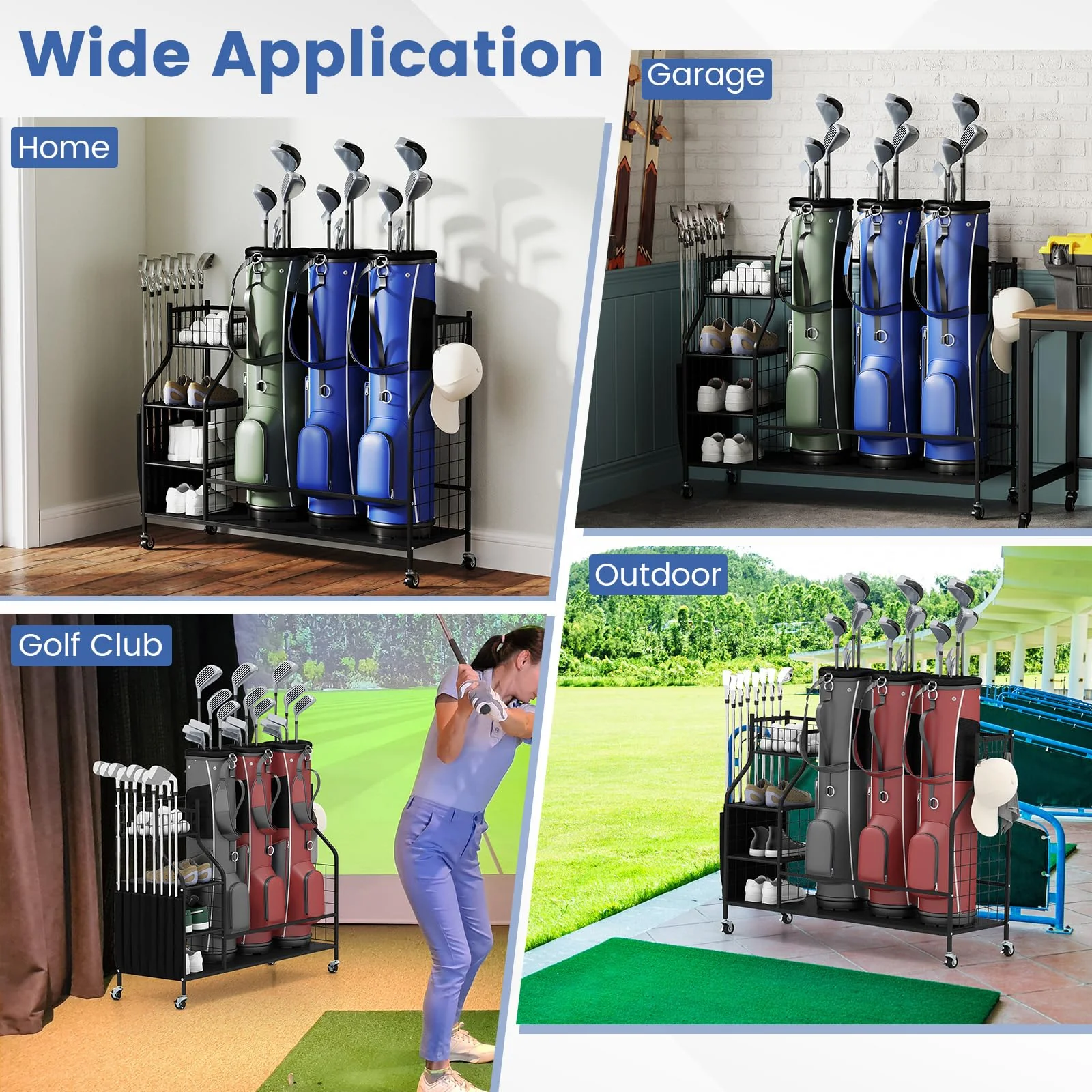 Goplus Golf Bag Organizer for Clubs Balls and Golfing Equipment Accessories - Image 8