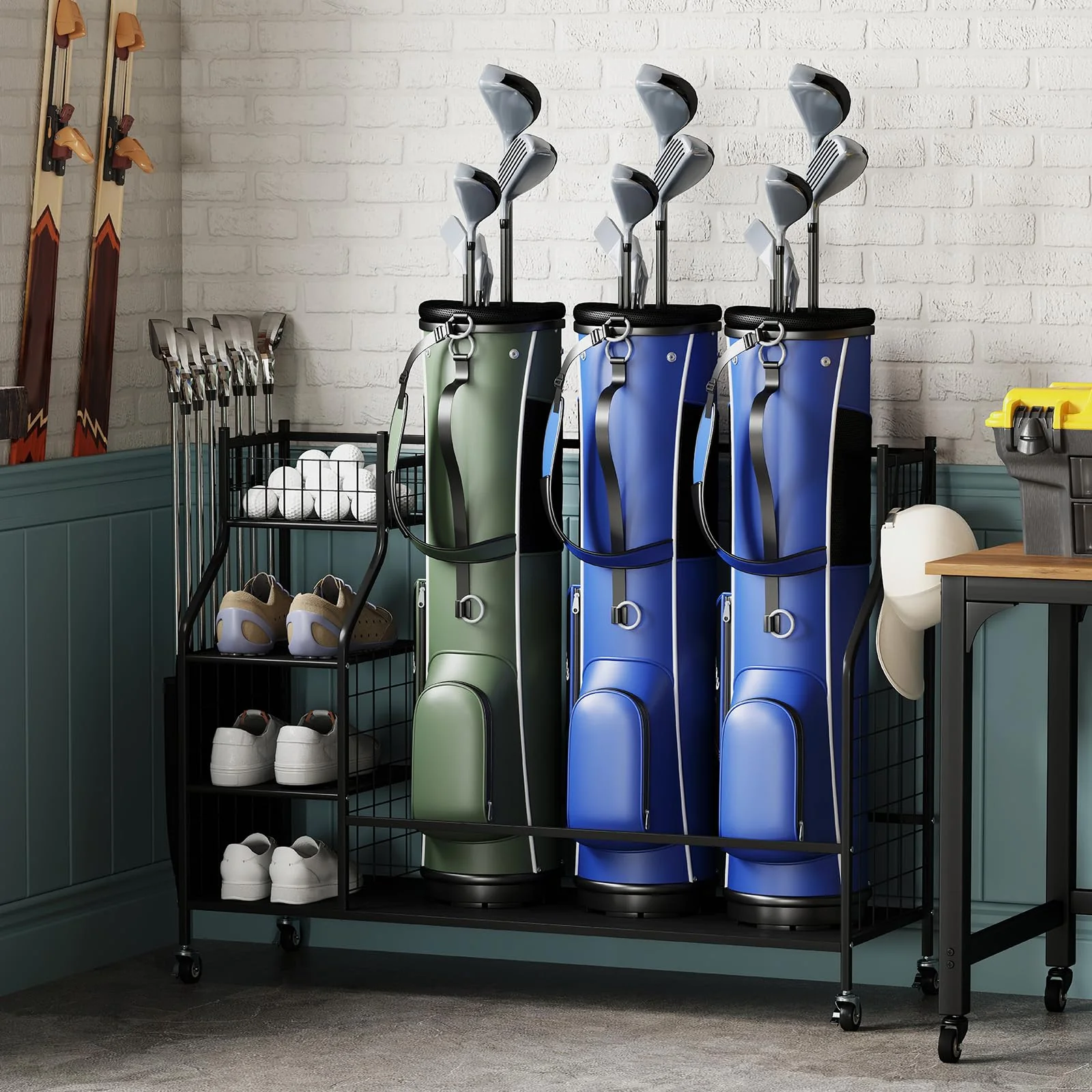 Goplus Golf Bag Organizer for Clubs Balls and Golfing Equipment Accessories - Image 9