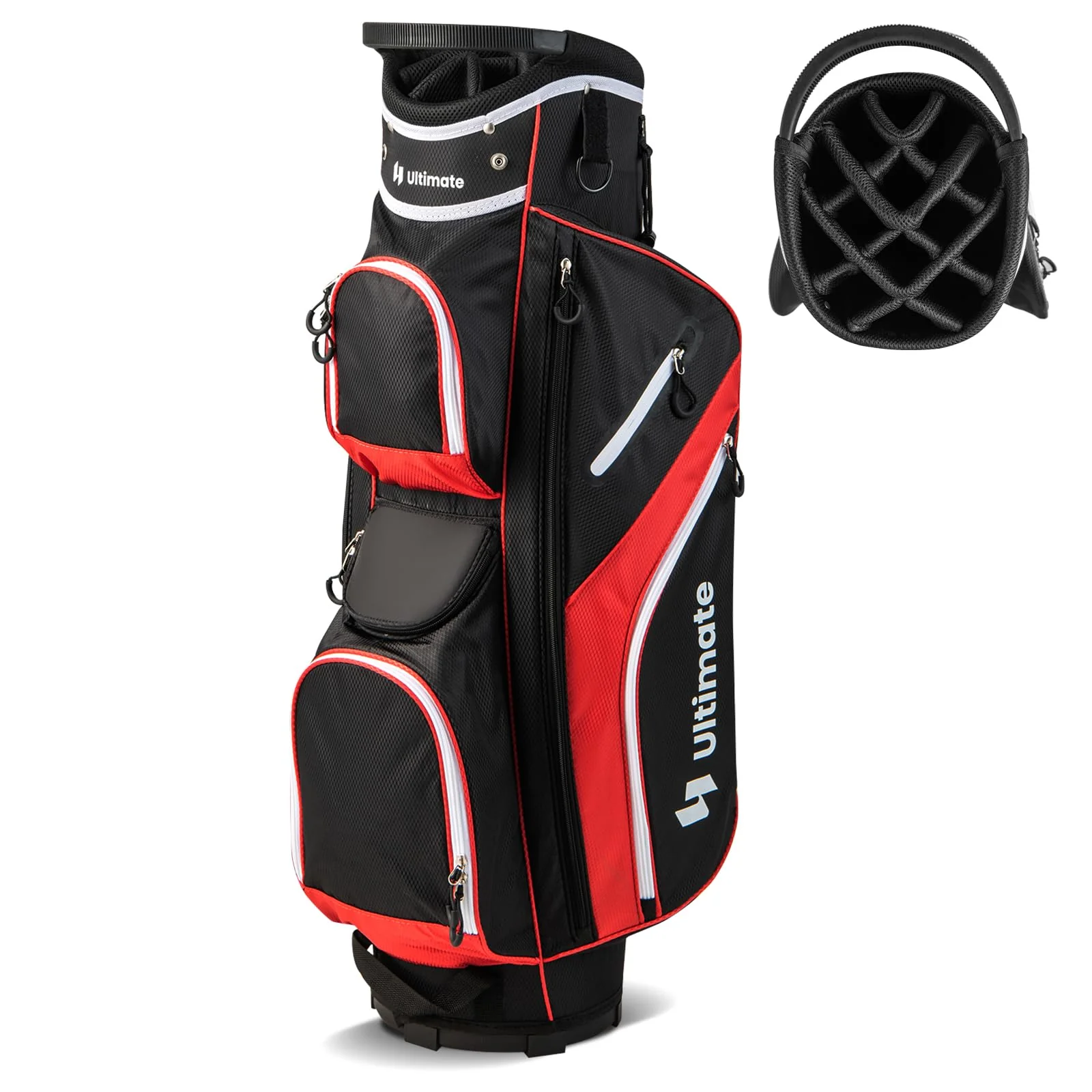 Goplus Golf Cart Bag with 14-Way Top Dividers, Golf Cart Bag Golf Club Bag, Lightweight Golf Bag for Men Women
