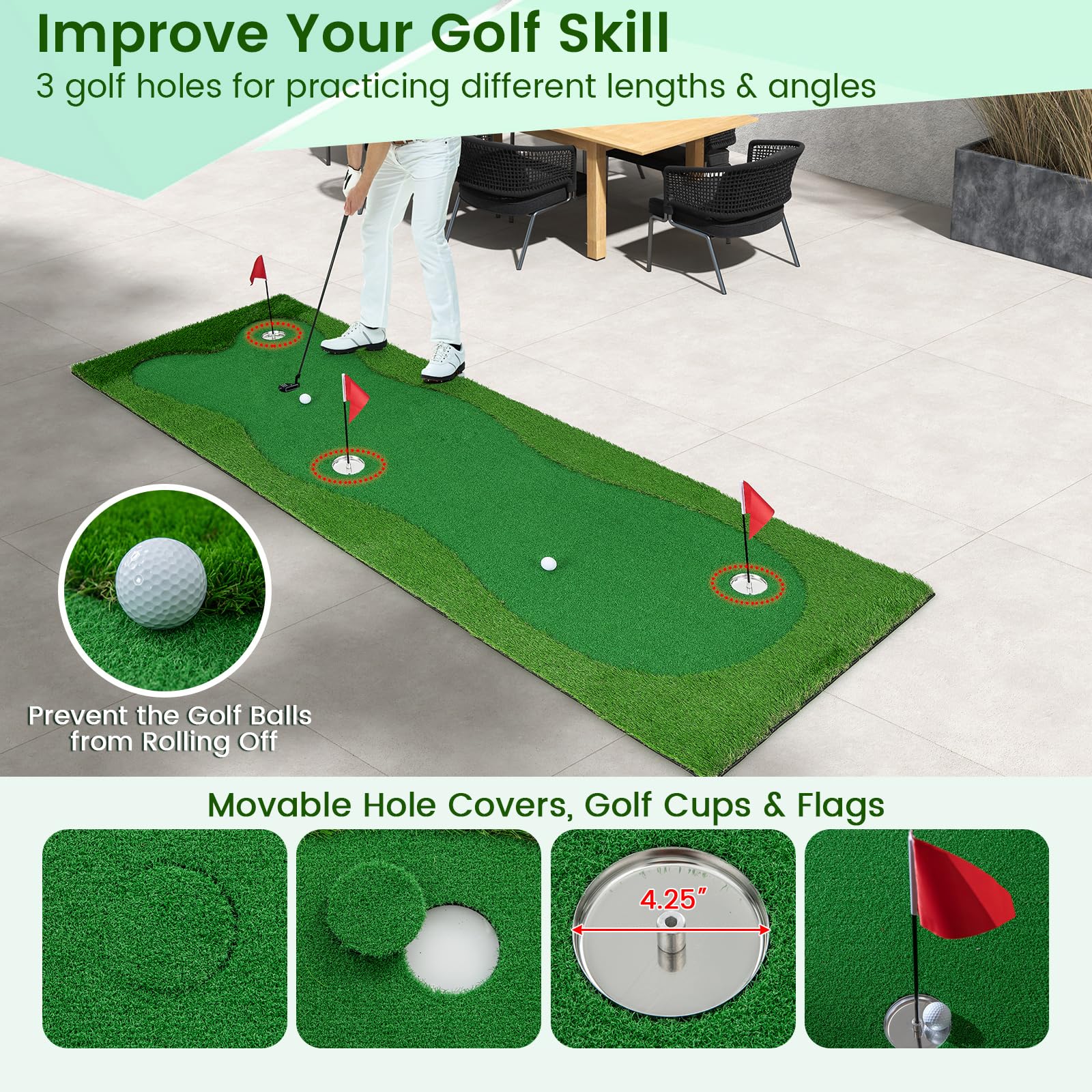 Goplus Golf Putting Green - Image 5
