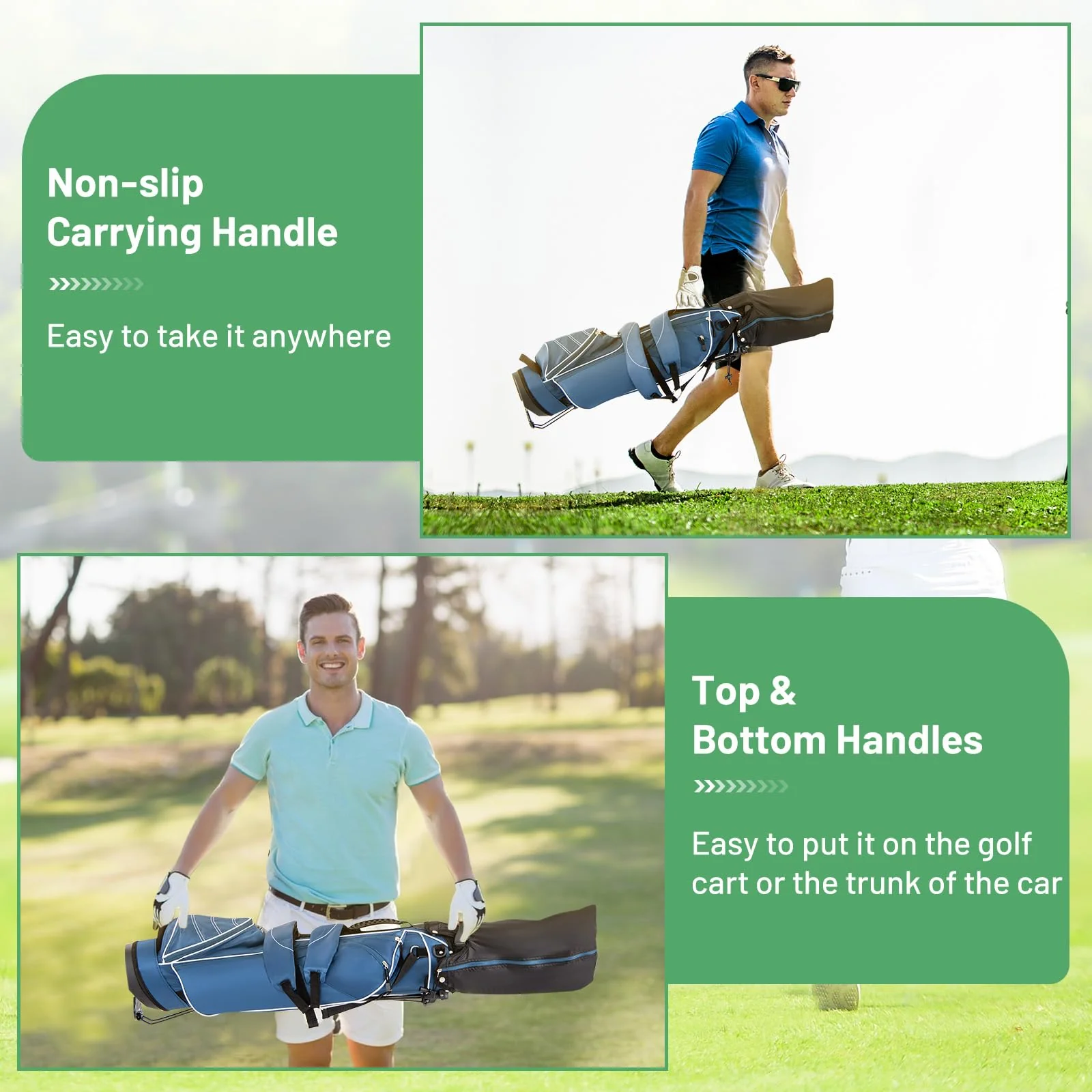 Goplus Golf Stand Bag, Lightweight Golf Club Bag with 4 Way Top Dividers - Image 5