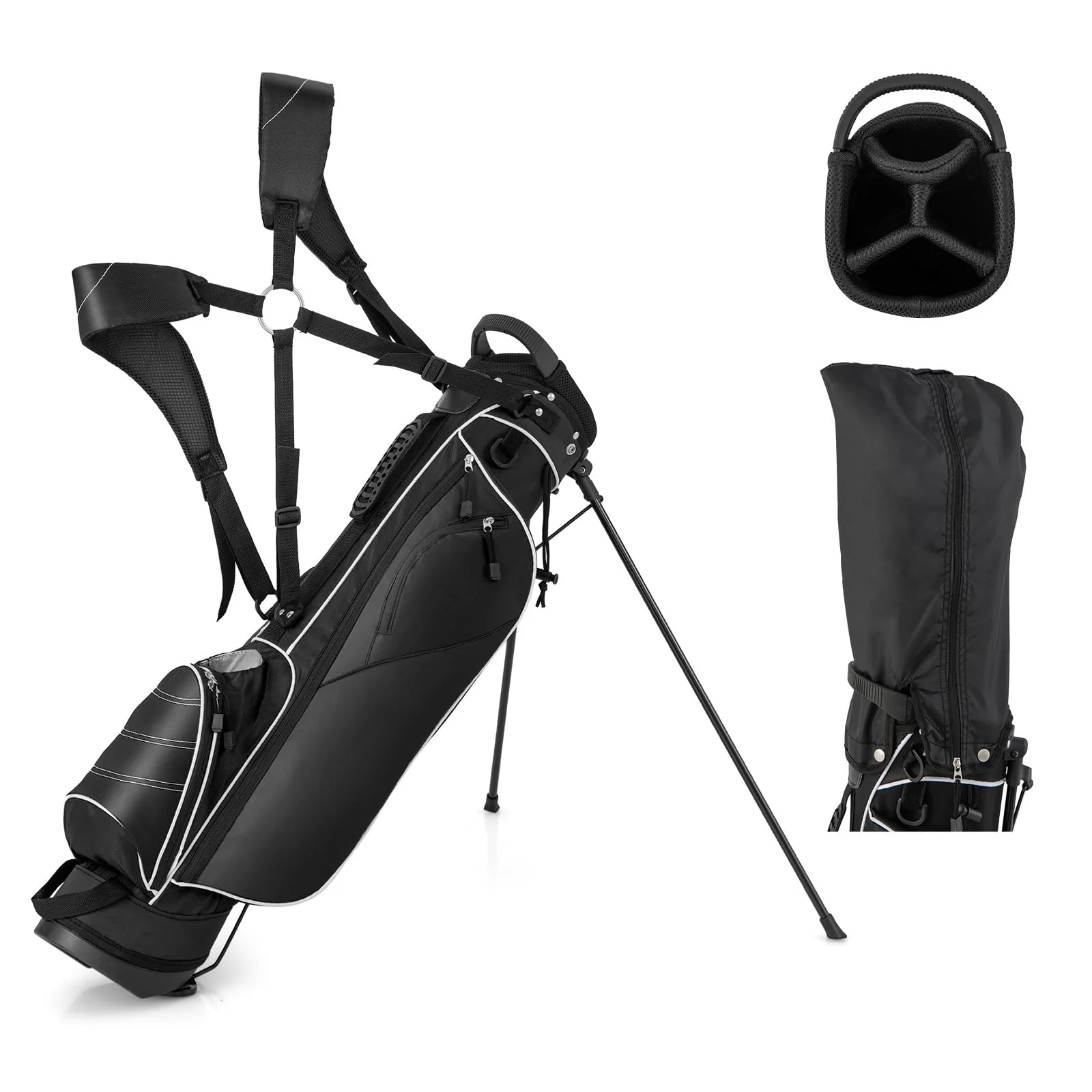 Goplus Golf Stand Bag, Lightweight Golf Club Bag with 4 Way Top Dividers - Image 9
