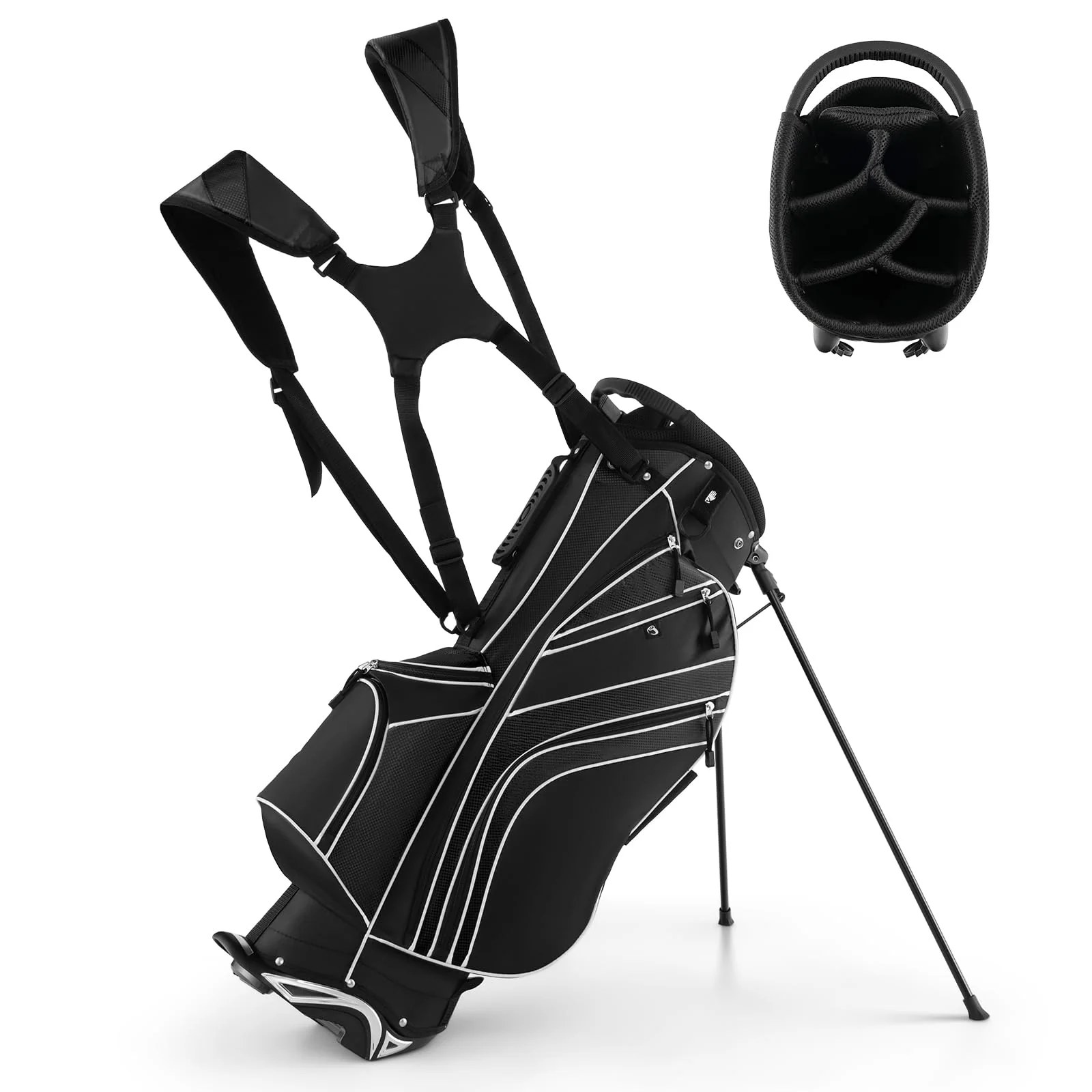 Goplus Golf Stand Bag, Lightweight Golf Club Bag - Image 11