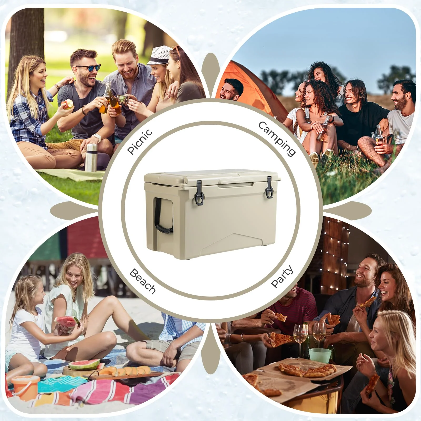 Goplus Hard Cooler Insulated Large Ice Chest with Portable Handles - Image 10